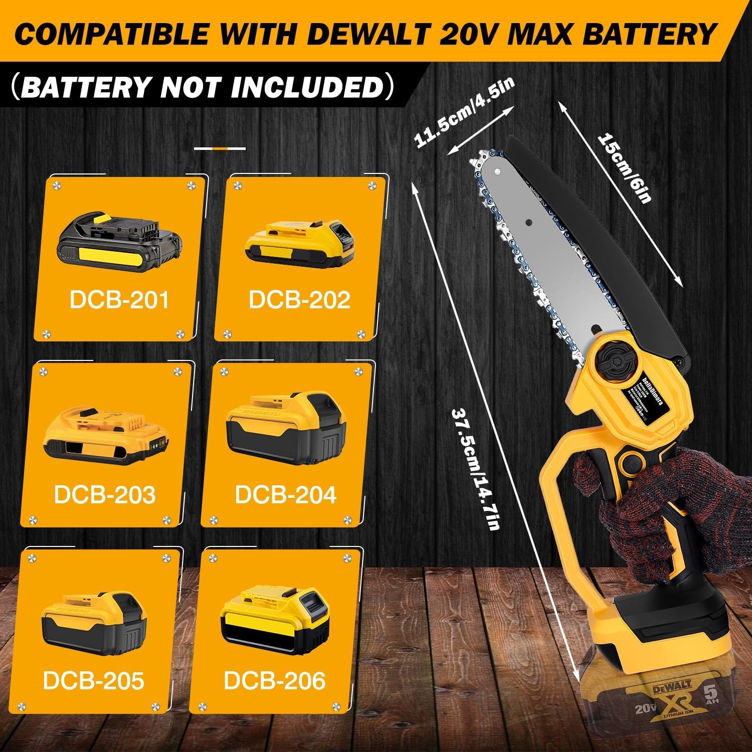 Mini Motosierra Inalámbrica 6" BellaDimora 20V MAX con Accesorios