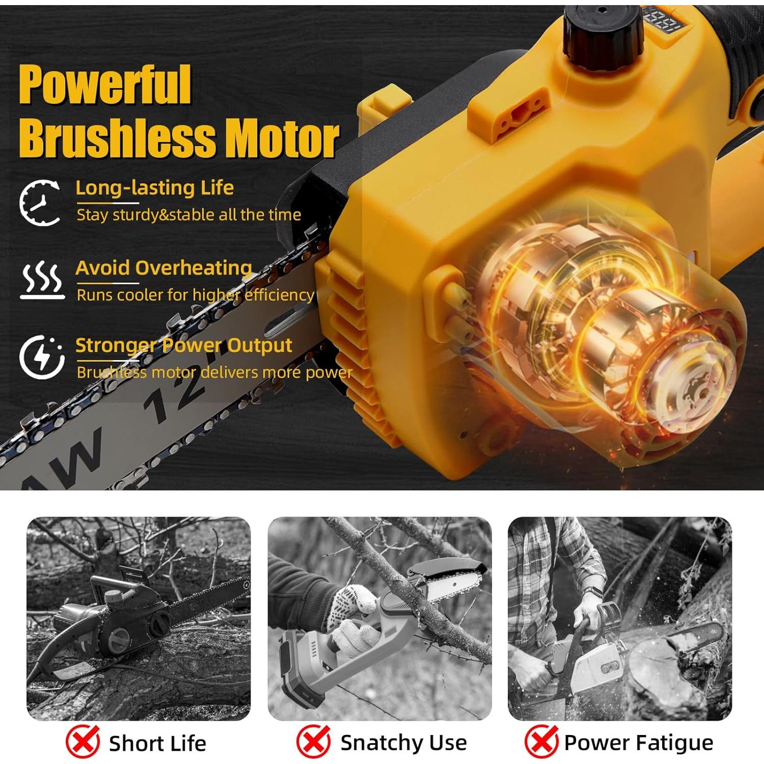 Sierra de Cadena Inalámbrica Laxsima 12" 400W con Batería