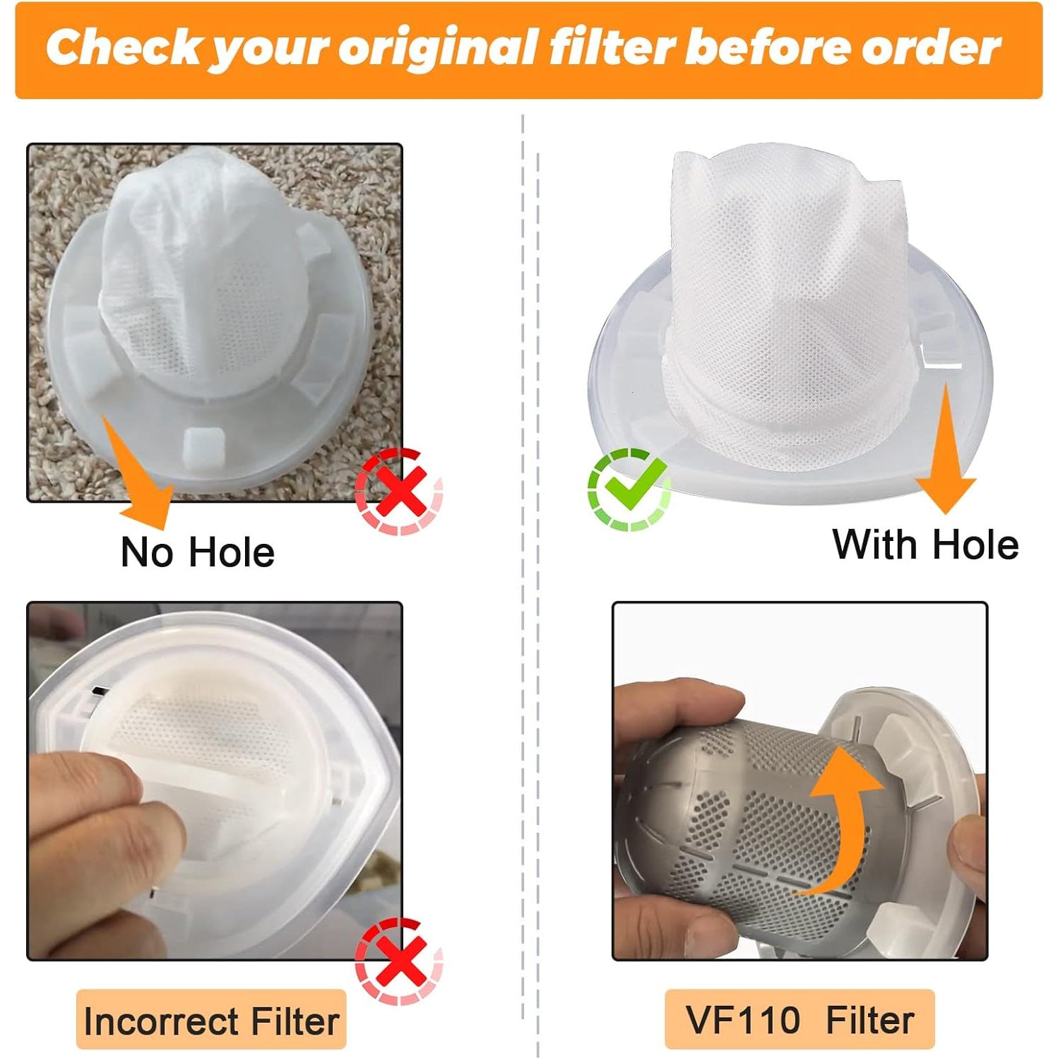 Filtro de Reemplazo VF110 9Pack Blutoget para Black&Decker