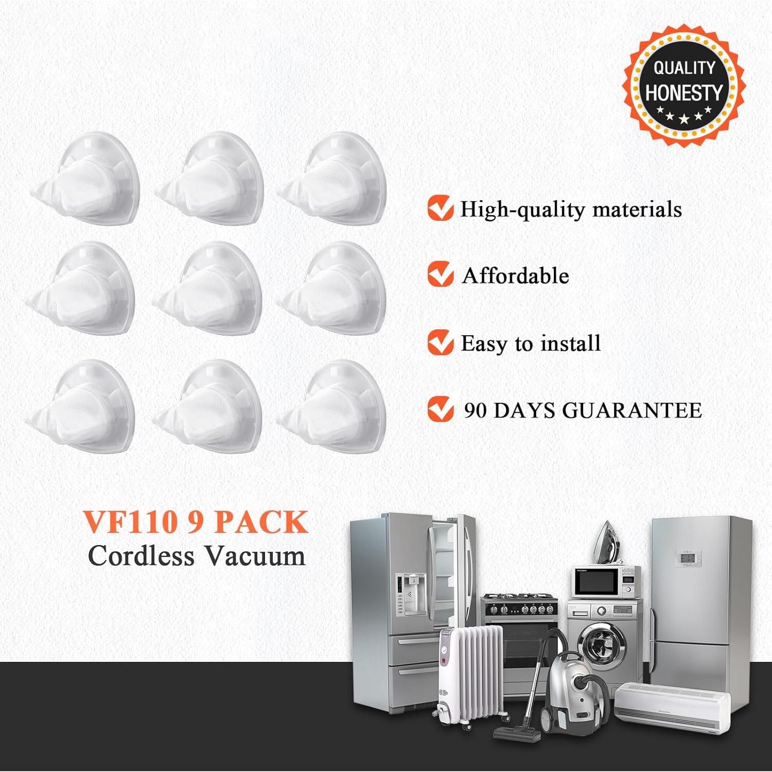 Filtro de Reemplazo VF110 9Pack Blutoget para Black&Decker