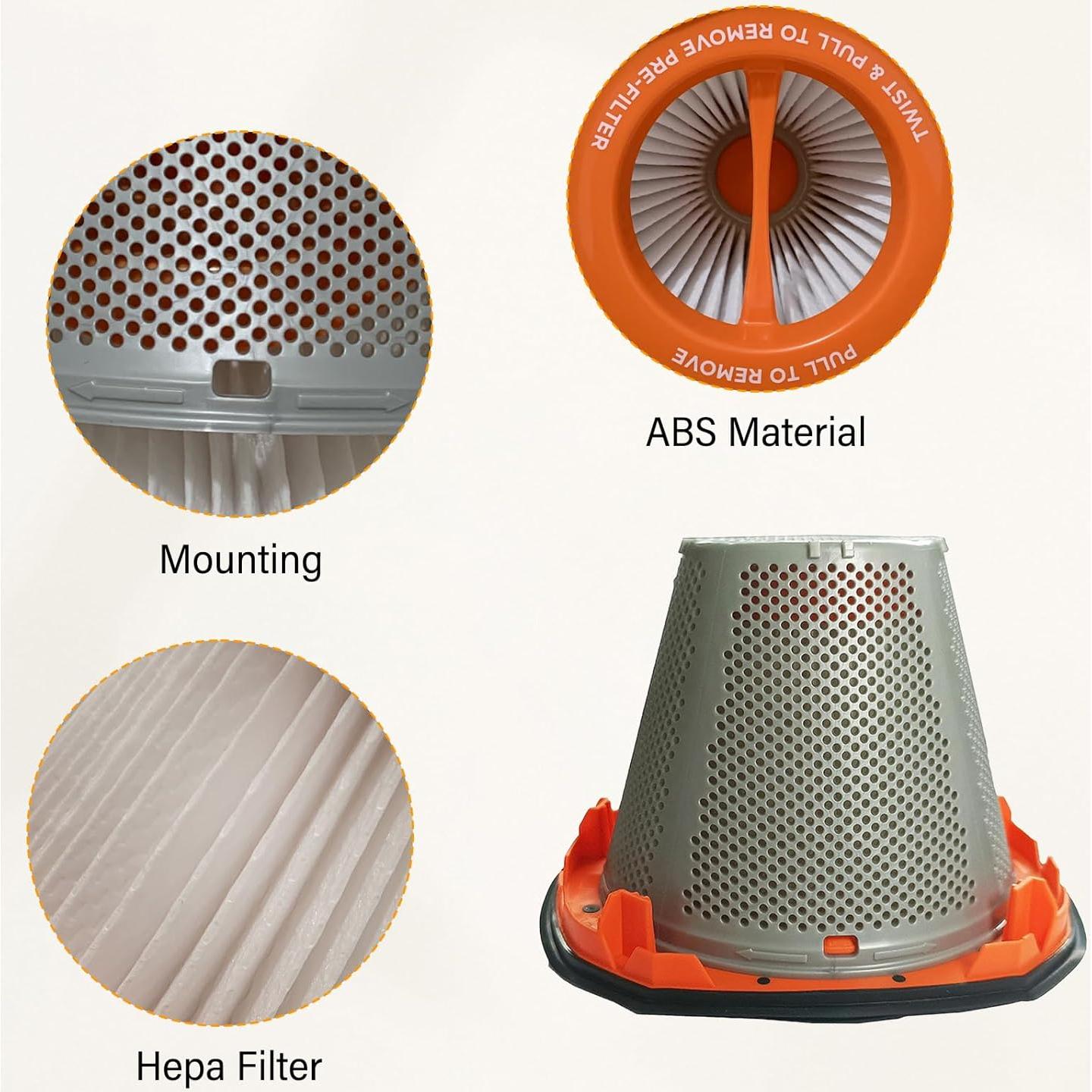 Filtro HEPA JZSTARINGE CMCVH001C1 para Aspiradora Craftsman V20 y Black Decker