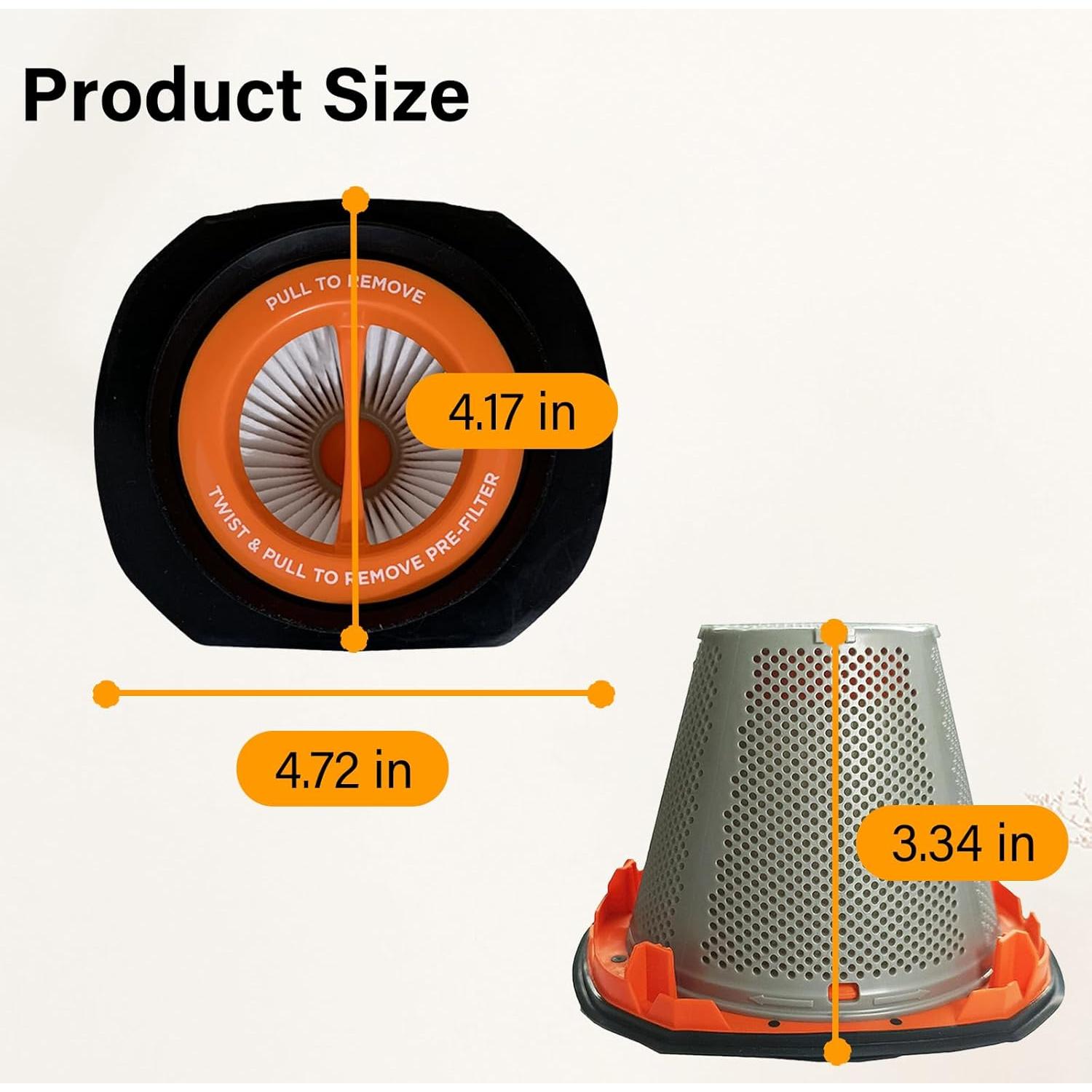 Filtro HEPA JZSTARINGE CMCVH001C1 para Aspiradora Craftsman V20 y Black Decker