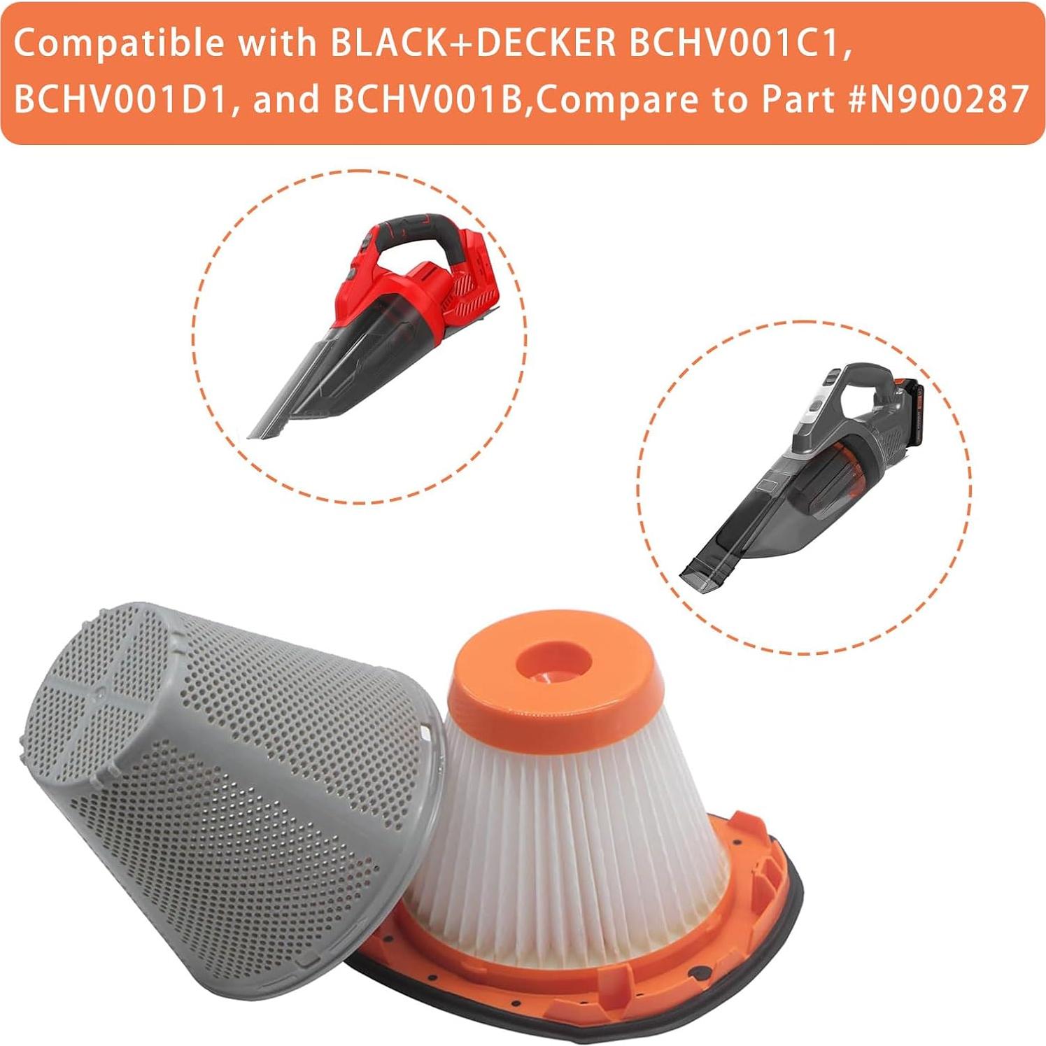2 Filtros HEPA ANBOO para Aspiradora BLACK+DECKER BCHV001