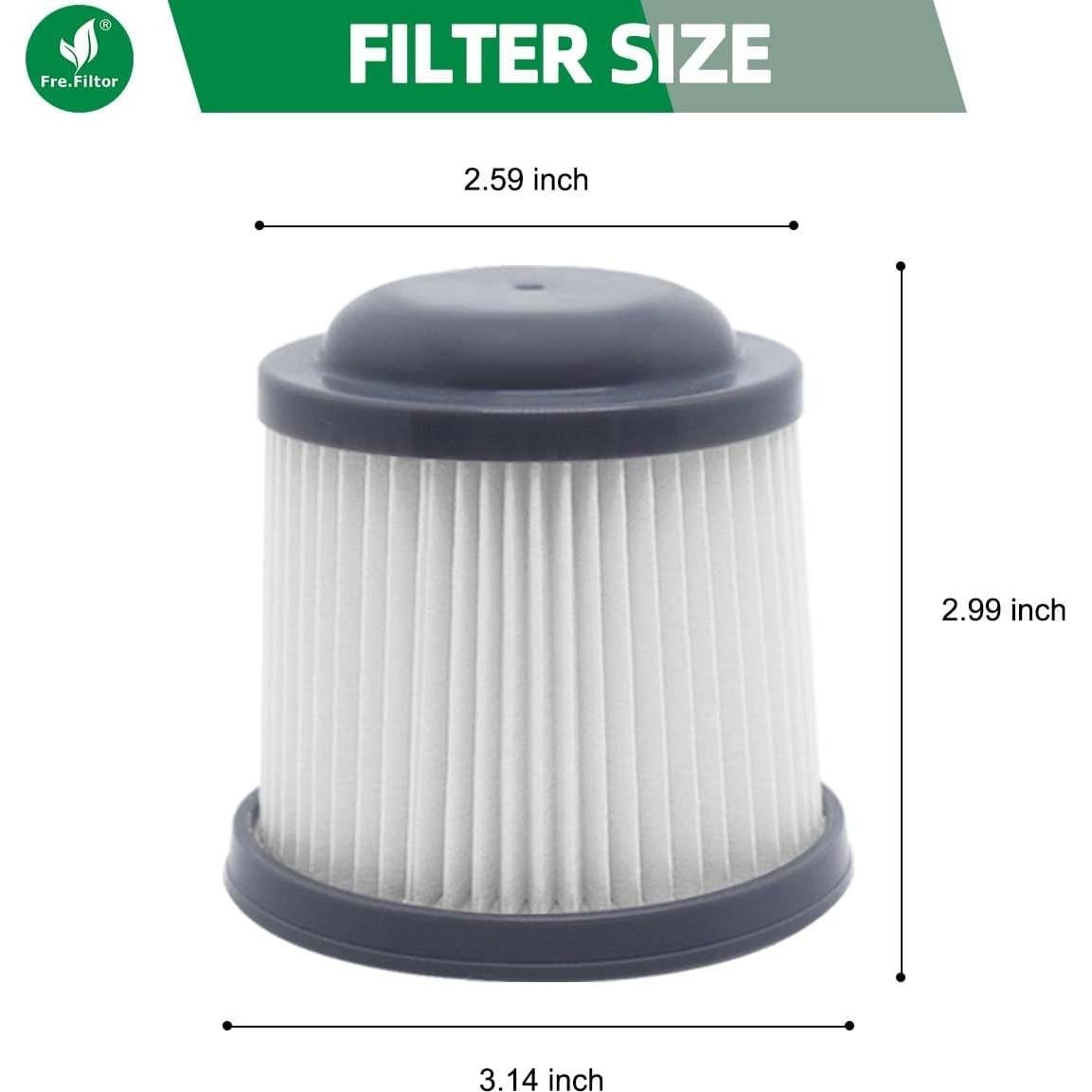 Paquete de 6 Filtros de Repuesto Fre.Filtor PVF110 para Aspiradoras Black y Decker