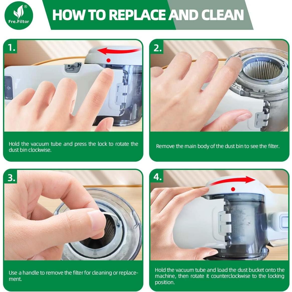 Paquete de 6 Filtros de Repuesto Fre.Filtor PVF110 para Aspiradoras Black y Decker