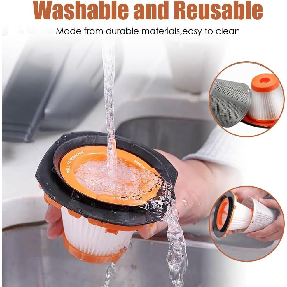 4 Filtros HEPA GIB cleaningtool GF15 para Aspiradora Black+Decker