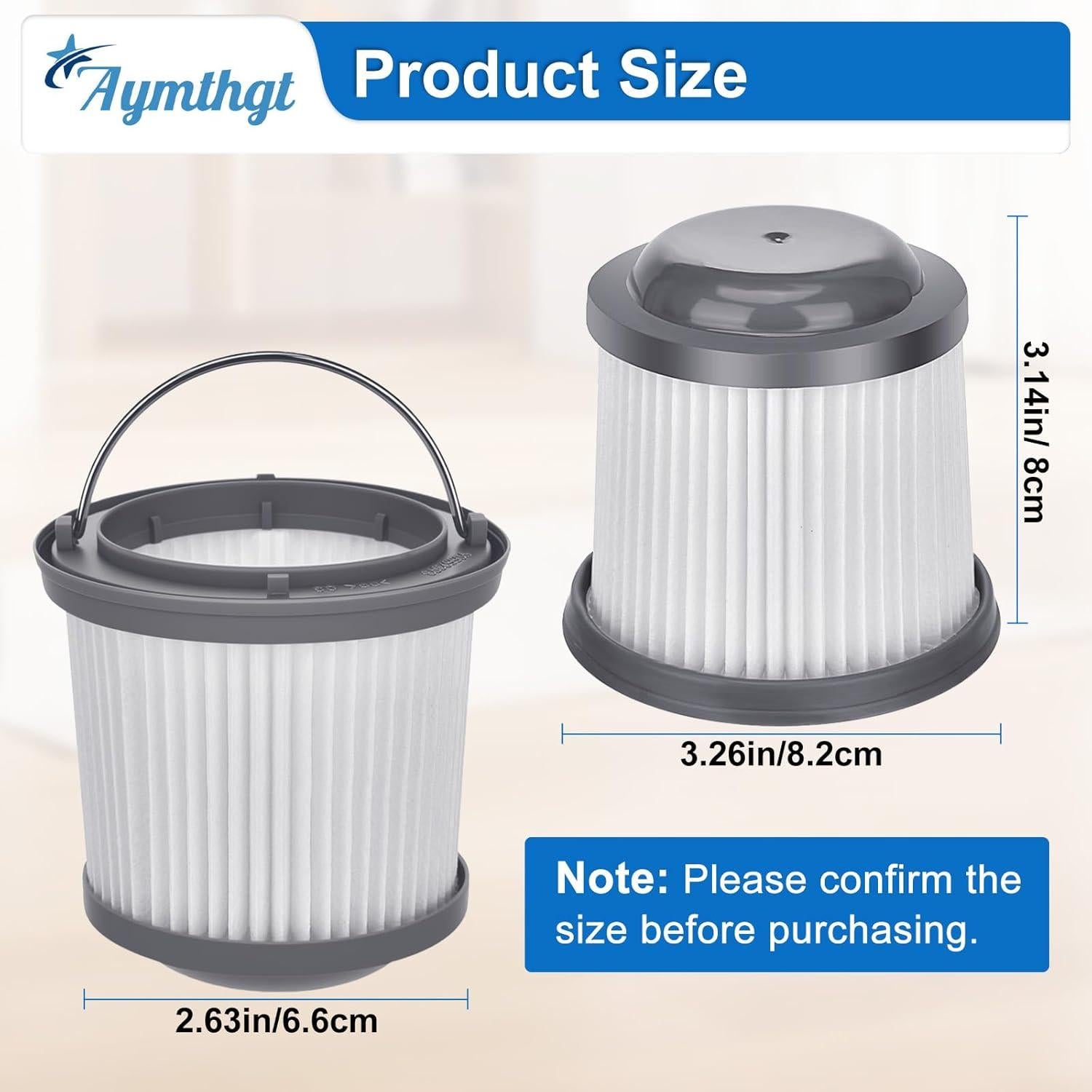 Paquete de 4 Filtros de Reemplazo PVF110 Aymthgt para Aspiradoras Black y Decker