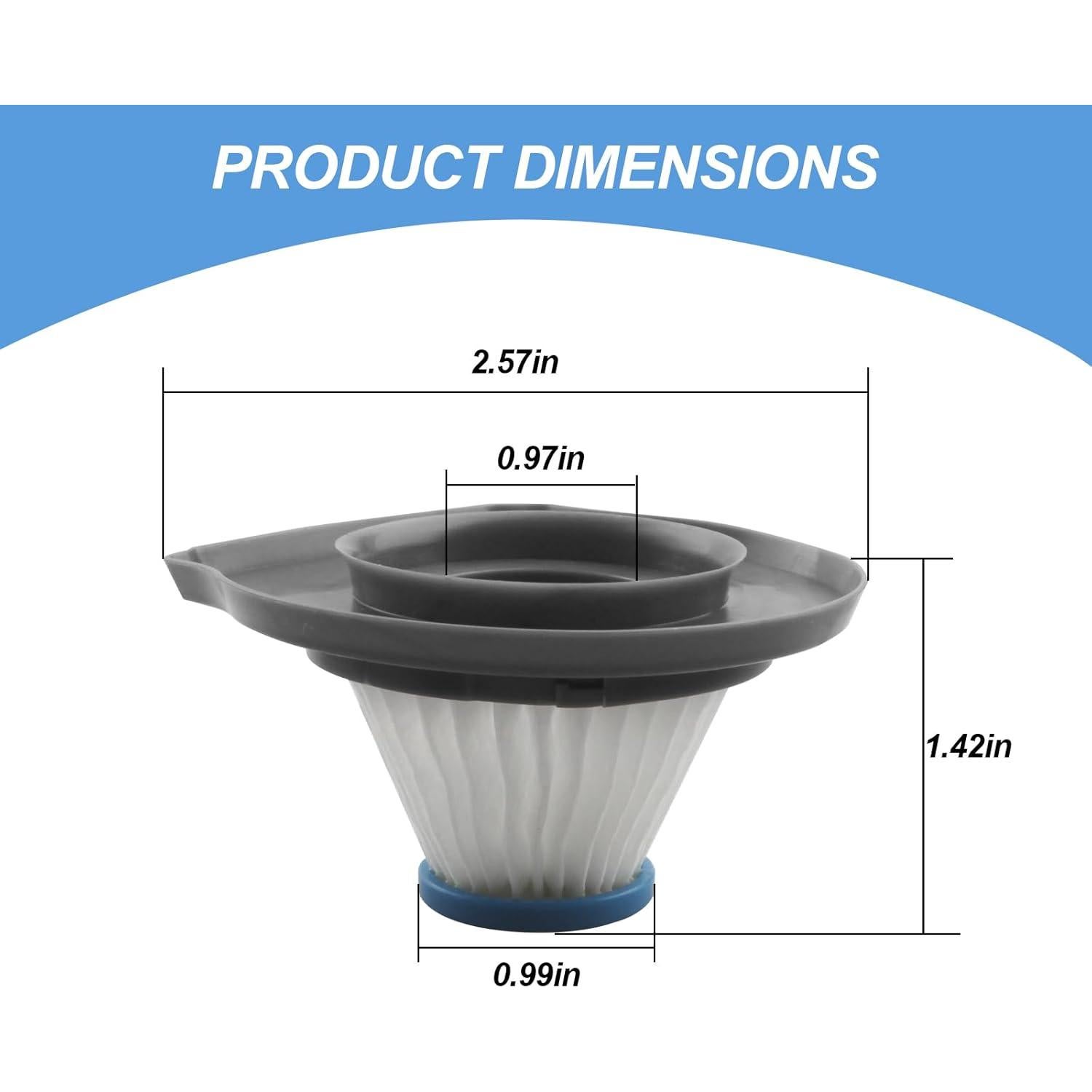 Filtro de Vacío AGUNION HLVCF10 para Aspiradoras BLACK DECKER - 4 Piezas