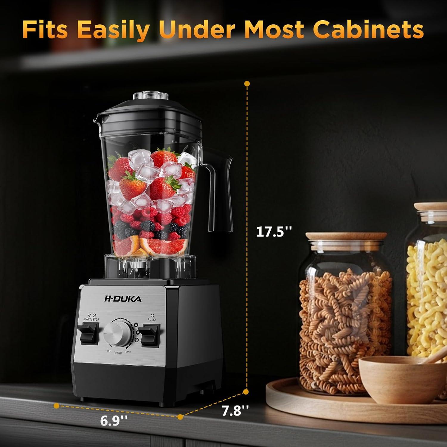 Batidora de Smoothie H-Duka 1400W 64oz Acero Inoxidable