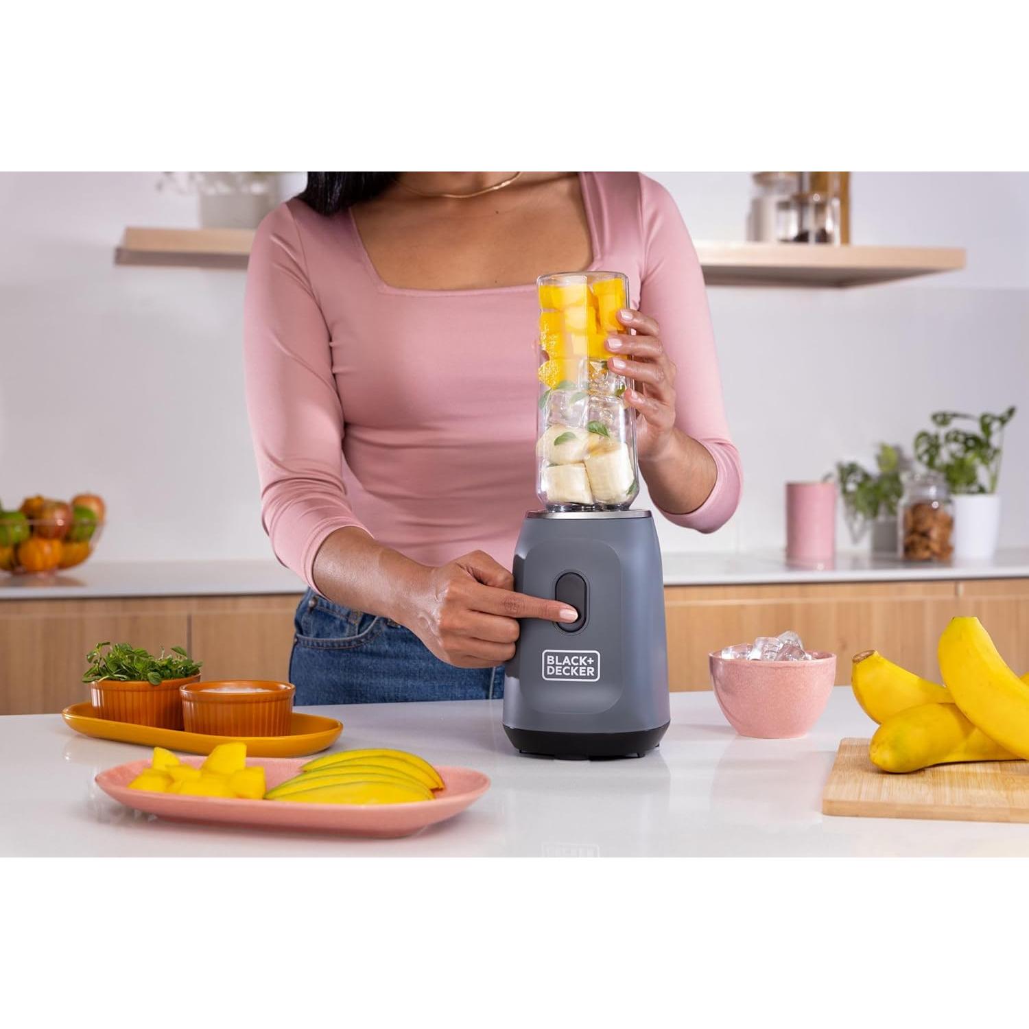 Licuadora Personal Black+Decker 300W 2 Jarras 20oz Gris