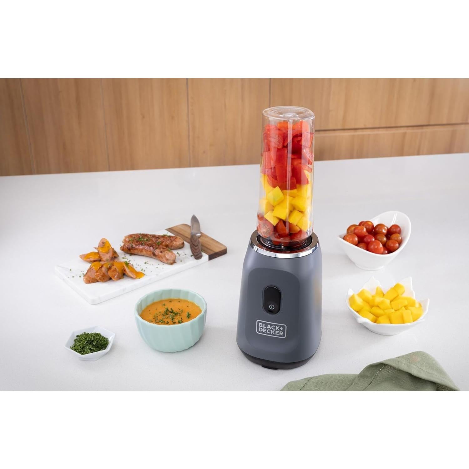 Licuadora Personal Black+Decker 300W 2 Jarras 20oz Gris