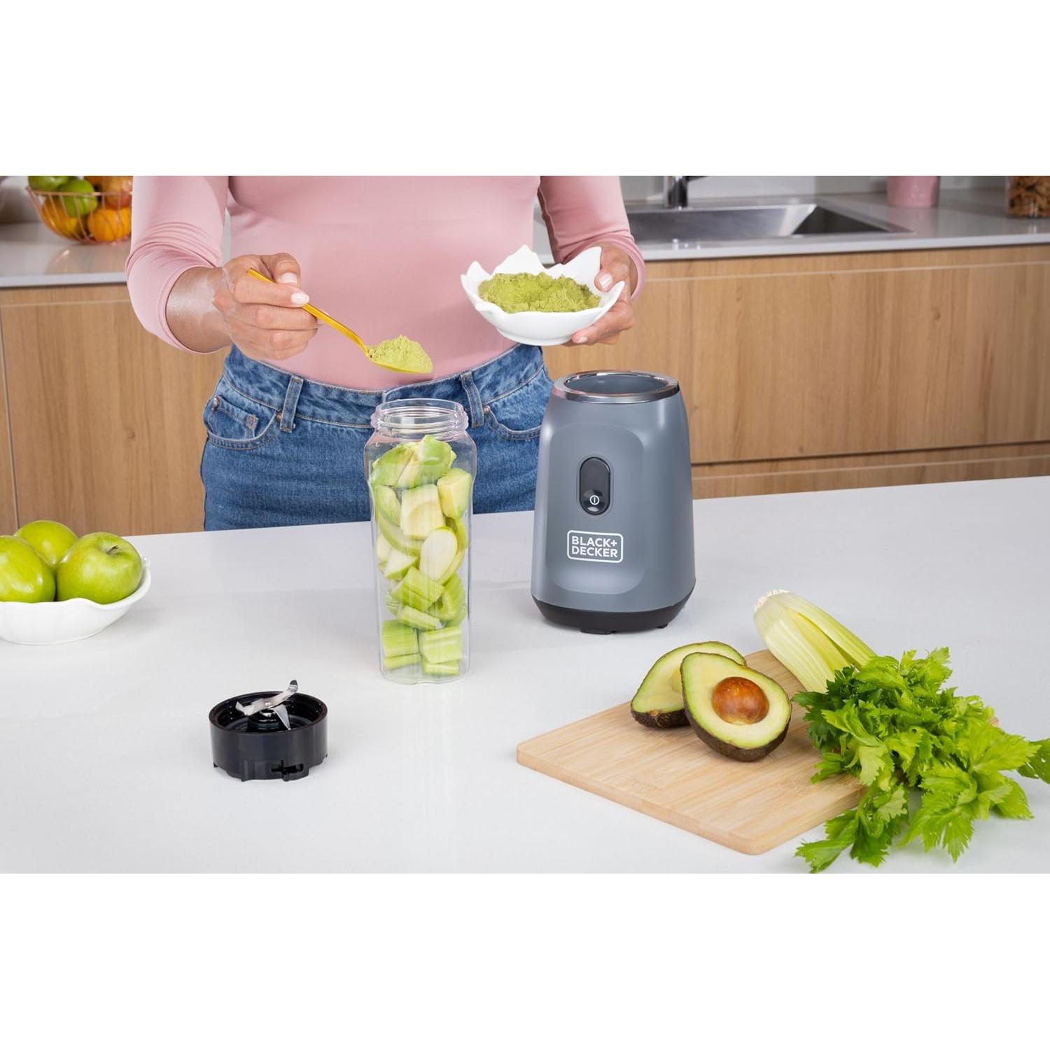 Licuadora Personal Black+Decker 300W 2 Jarras 20oz Gris