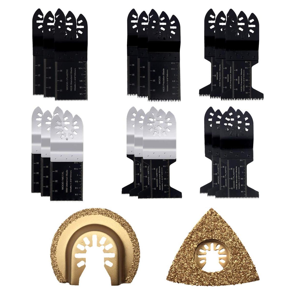 20 Hojas de Sierra Oscilante Carburo TuhooMall - Compatibles con Fein, Bosch