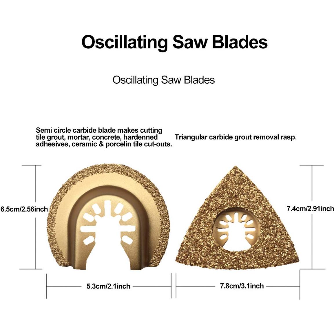 20 Hojas de Sierra Oscilante Carburo TuhooMall - Compatibles con Fein, Bosch