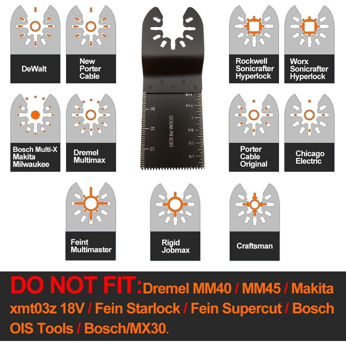 20 Hojas de Sierra Oscilante Carburo TuhooMall - Compatibles con Fein, Bosch