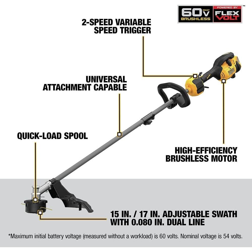 Cortadora de Hilo DEWALT DCST972B 60V MAX 17" Amarillo/Negro