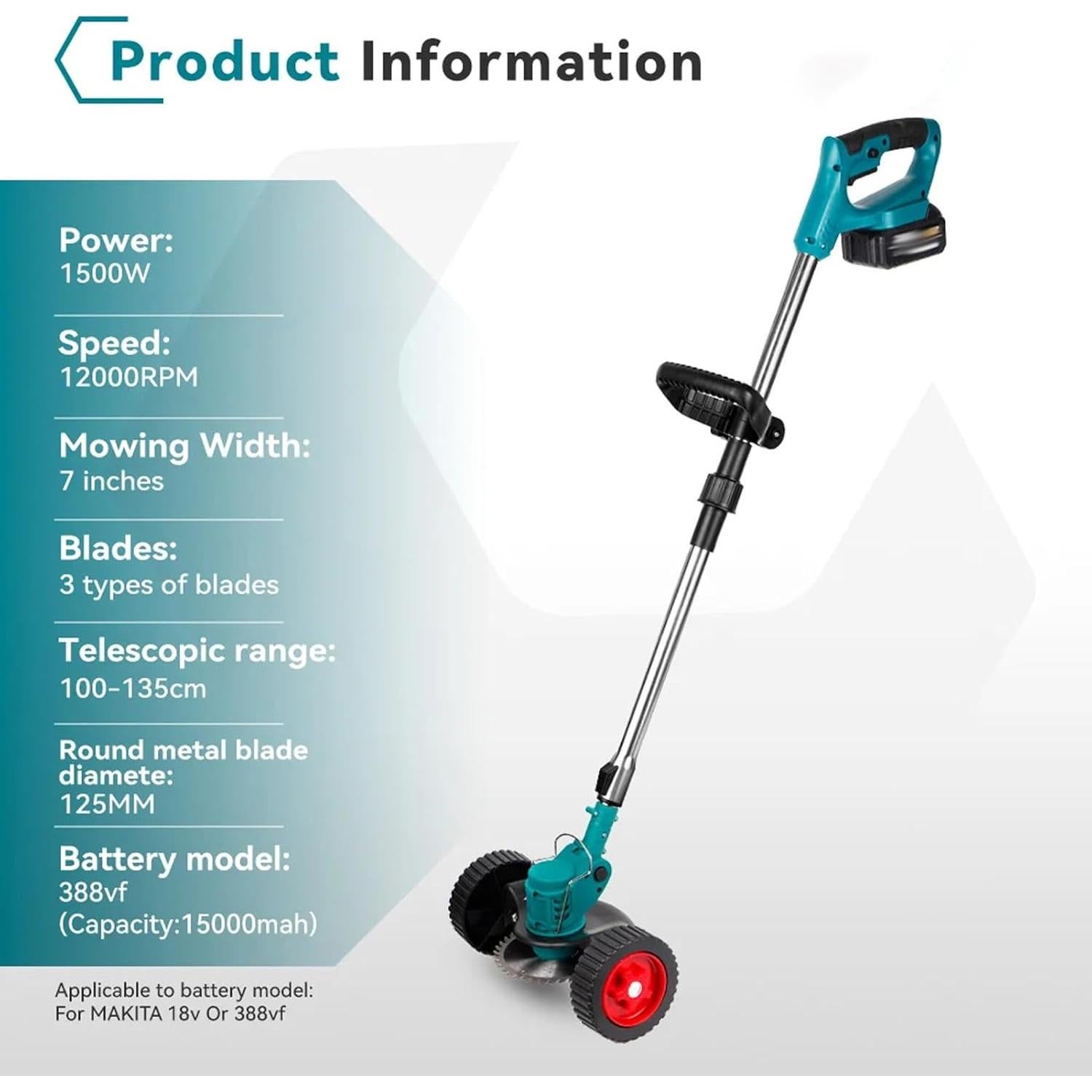 Desmalezadora Eléctrica Inalámbrica HDView 4 en 1 15.24 cm