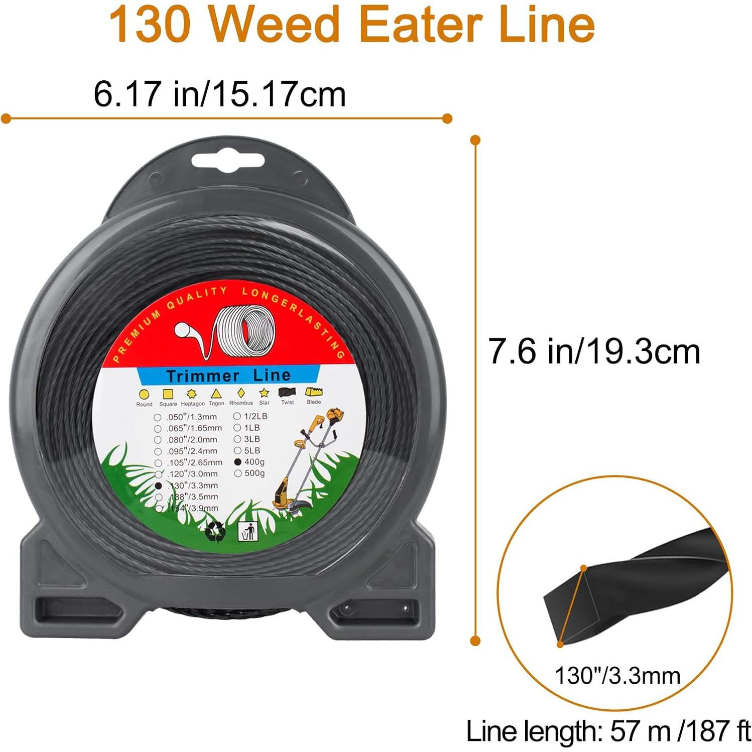 Cuerda de Desmalezadora RO6G 130 - 57 m Alta Resistencia Negra