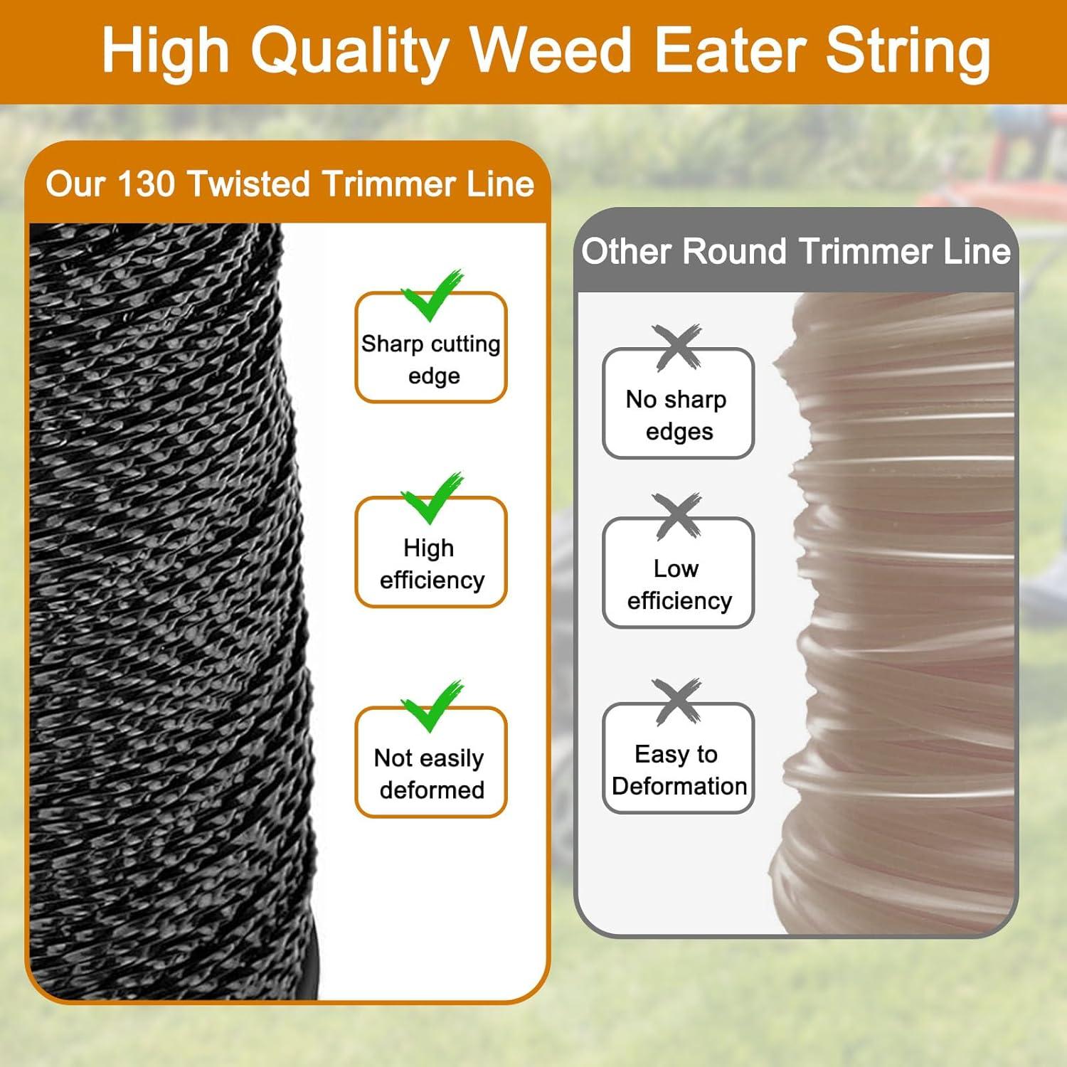 Cuerda de Desmalezadora RO6G 130 - 57 m Alta Resistencia Negra