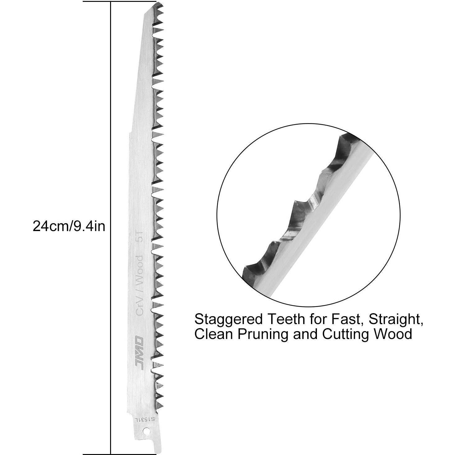 10 Hojas de Sierra Recíproca 240mm HNBun para Poda de Madera