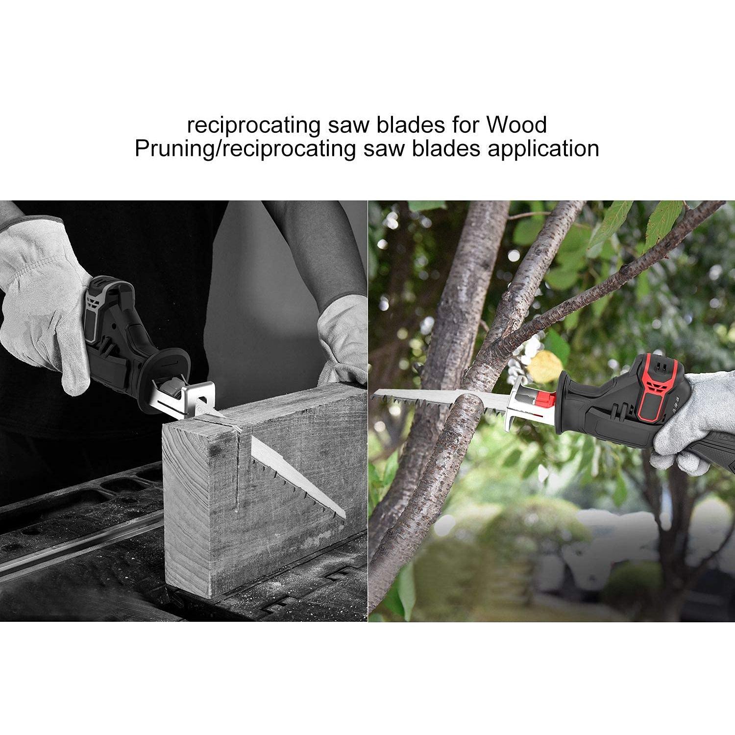 10 Hojas de Sierra Recíproca 240mm HNBun para Poda de Madera