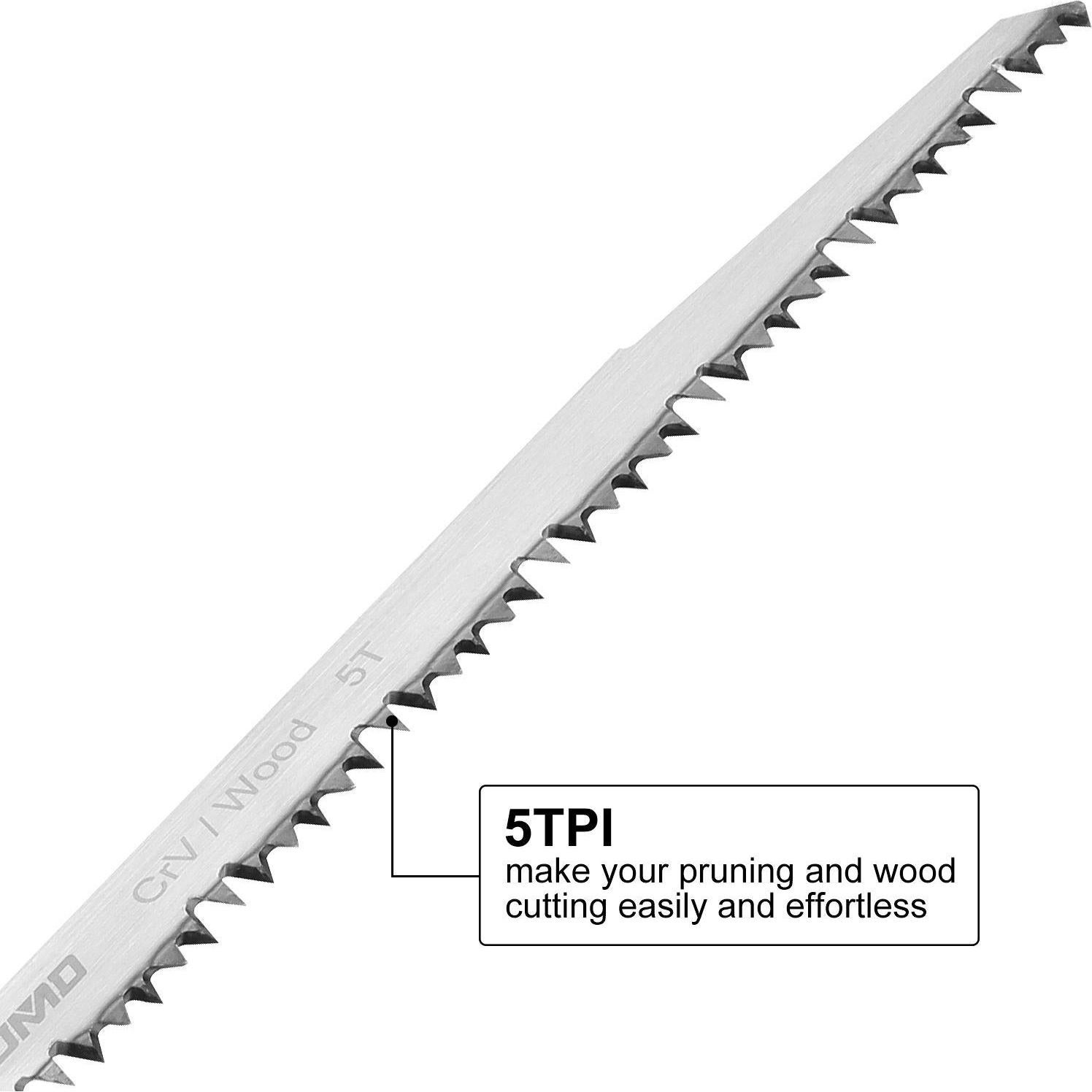 10 Hojas de Sierra Recíproca 240mm HNBun para Poda de Madera