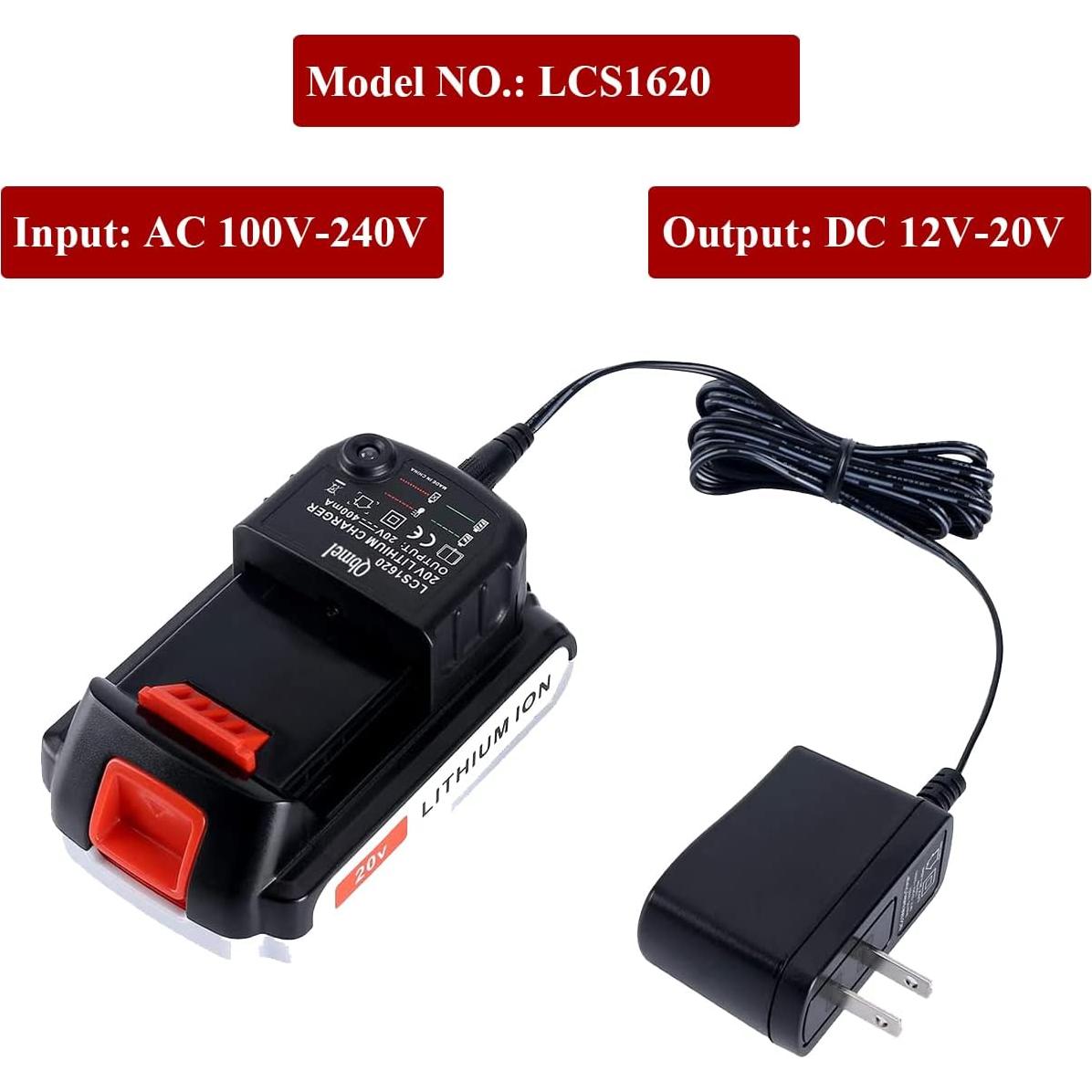 Cargador de Batería Li-Ion 20V Black+Decker LCS1620