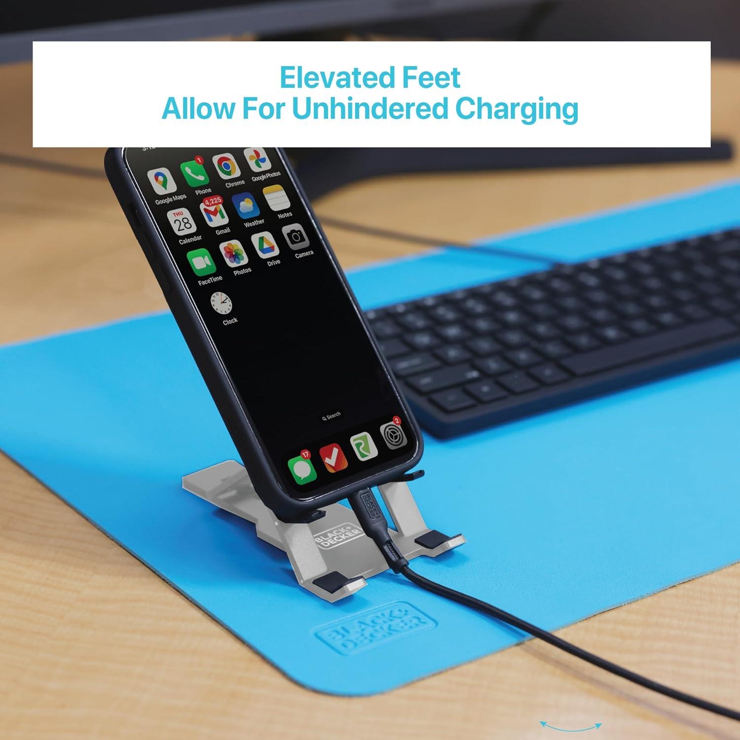 Soporte Plegable para Teléfono BLACK+DECKER Ajustable Plateado