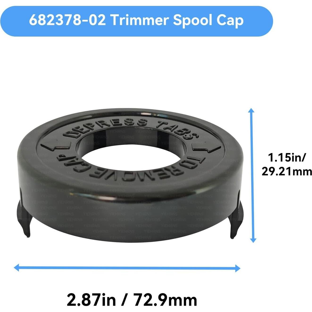 Tapa de Carrete de Desmalezadora Black Decker 682378-02 - 2 Piezas