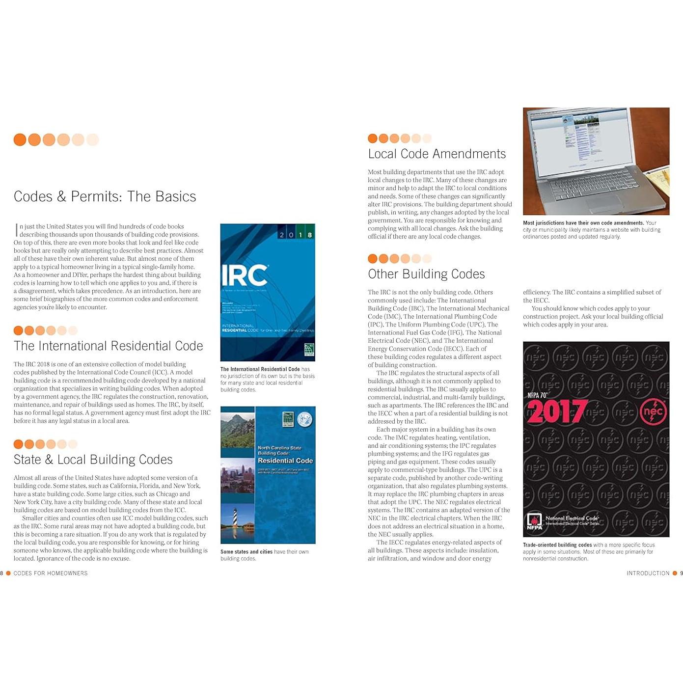 Black and Decker Codes for Homeowners 5th Edition: Current with 2021-2023 Codes - Electrical • Plumbing • Construction • Mechanical (Black & Decker Complete Photo Guide)