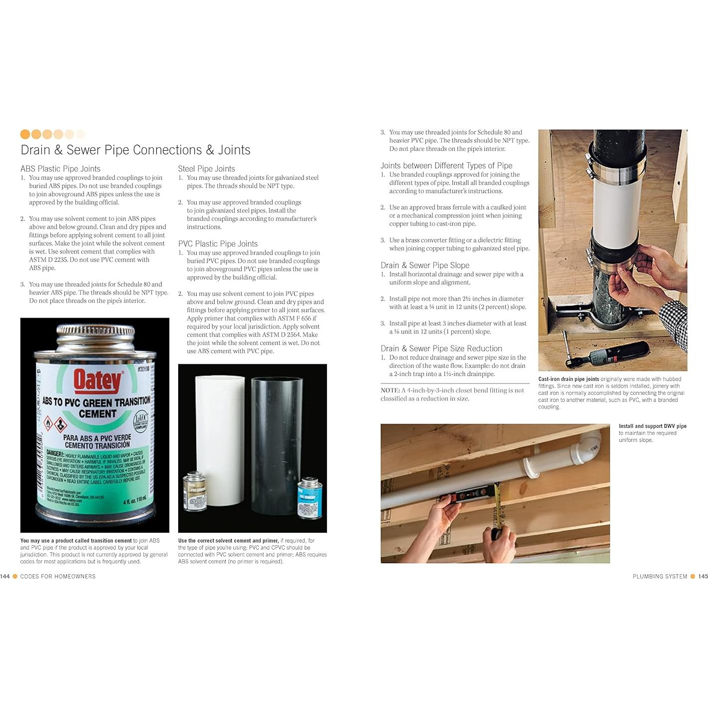 Black and Decker Codes for Homeowners 5th Edition: Current with 2021-2023 Codes - Electrical • Plumbing • Construction • Mechanical (Black & Decker Complete Photo Guide)