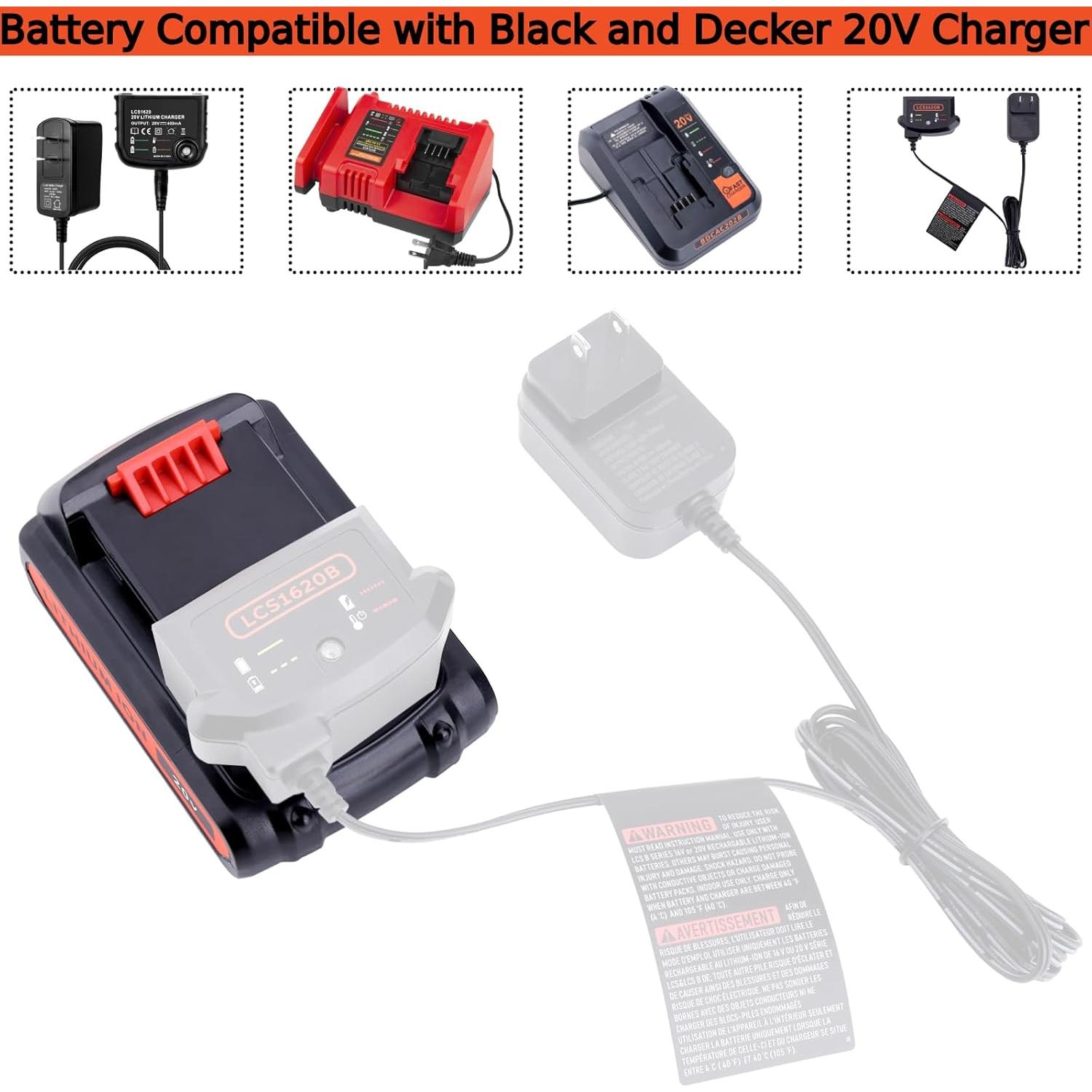 Paquete de 2 Baterías de Litio 20V 4.0Ah Tulepowceeng