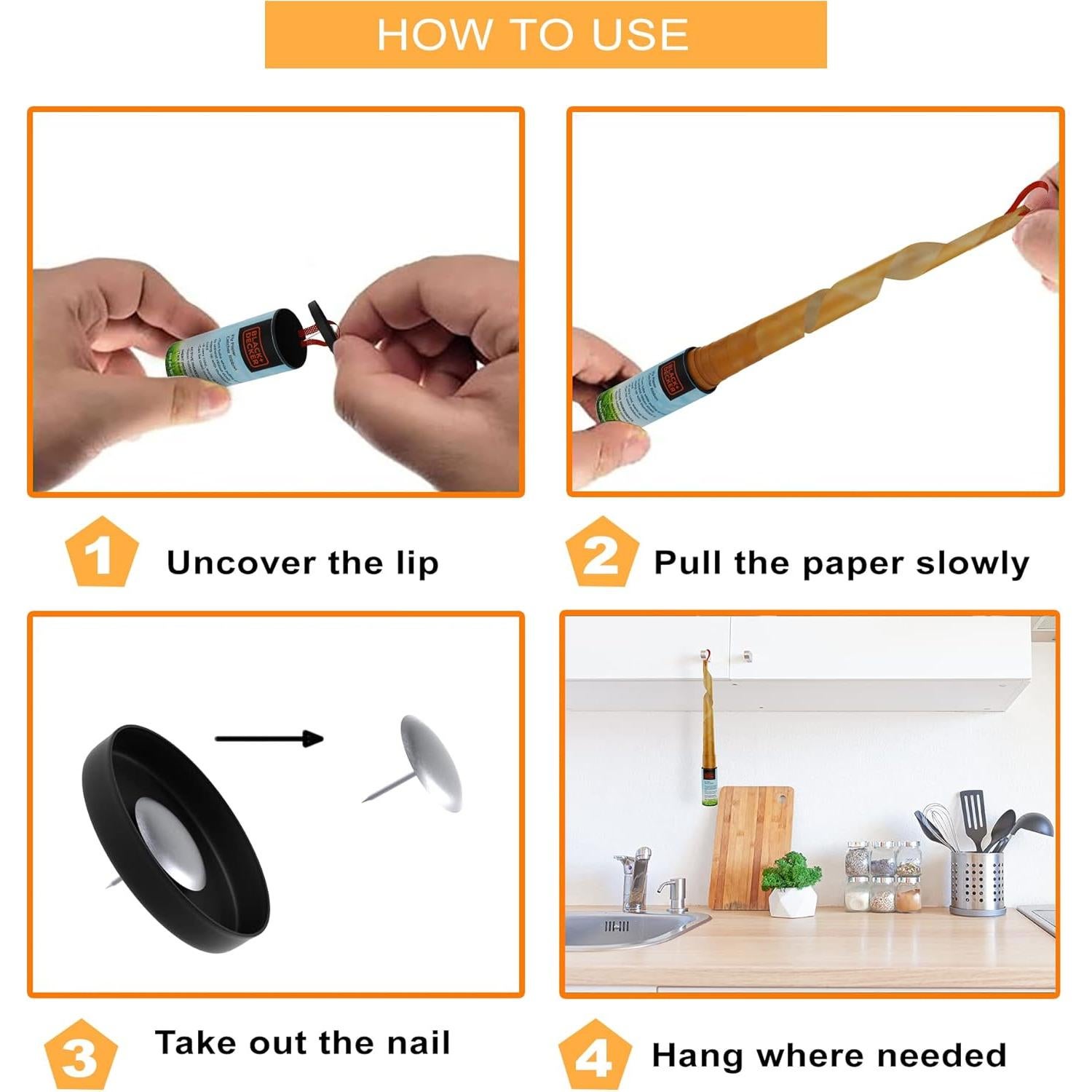 Trampa Adhesiva para Moscas y Mosquitos BLACK+DECKER 20 Unidades