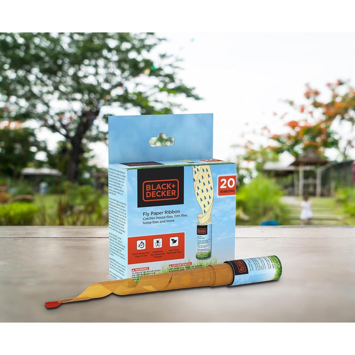 Trampa Adhesiva para Moscas y Mosquitos BLACK+DECKER 20 Unidades