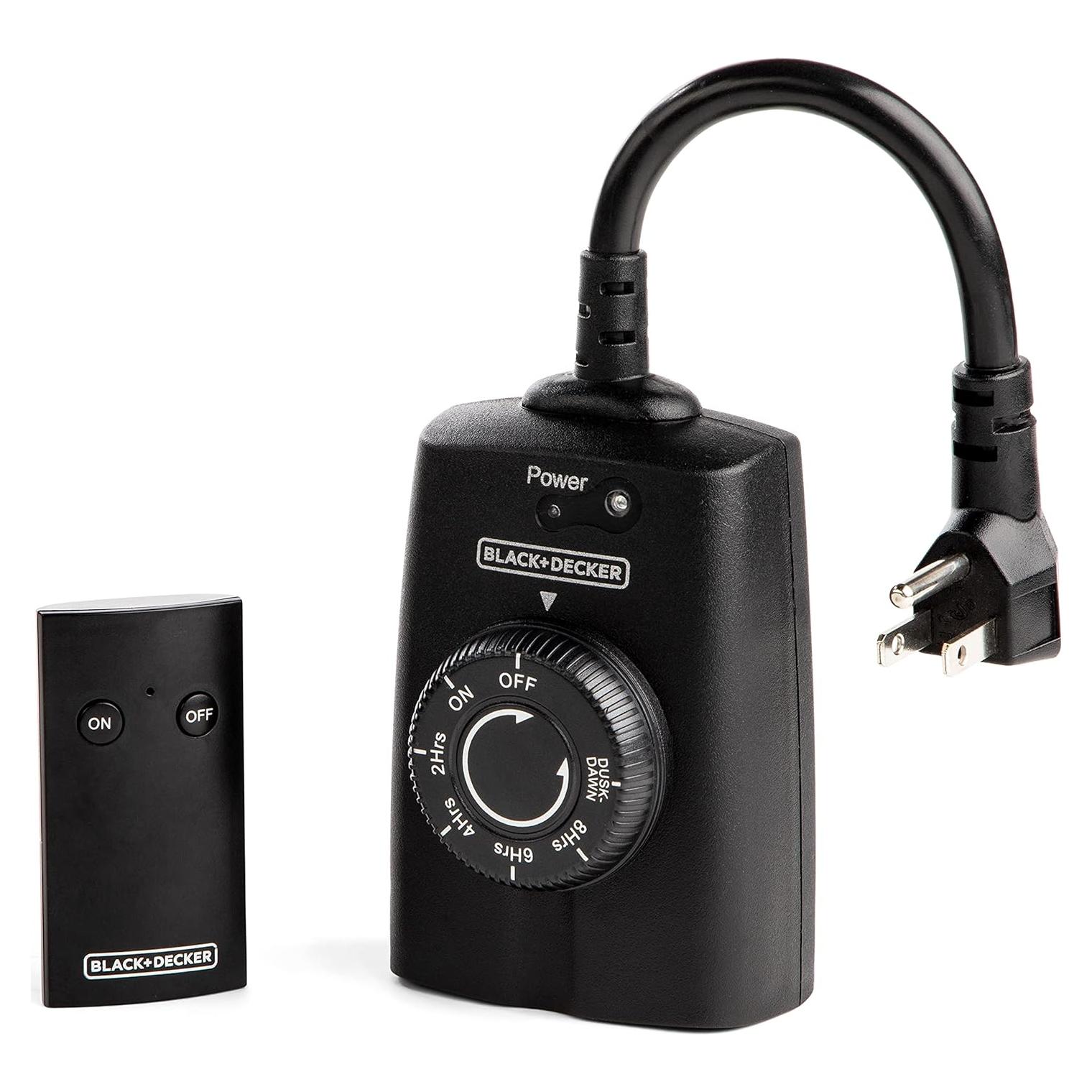 Temporizador Inalámbrico para Exterior BLACK+DECKER 2 Salidas 15A