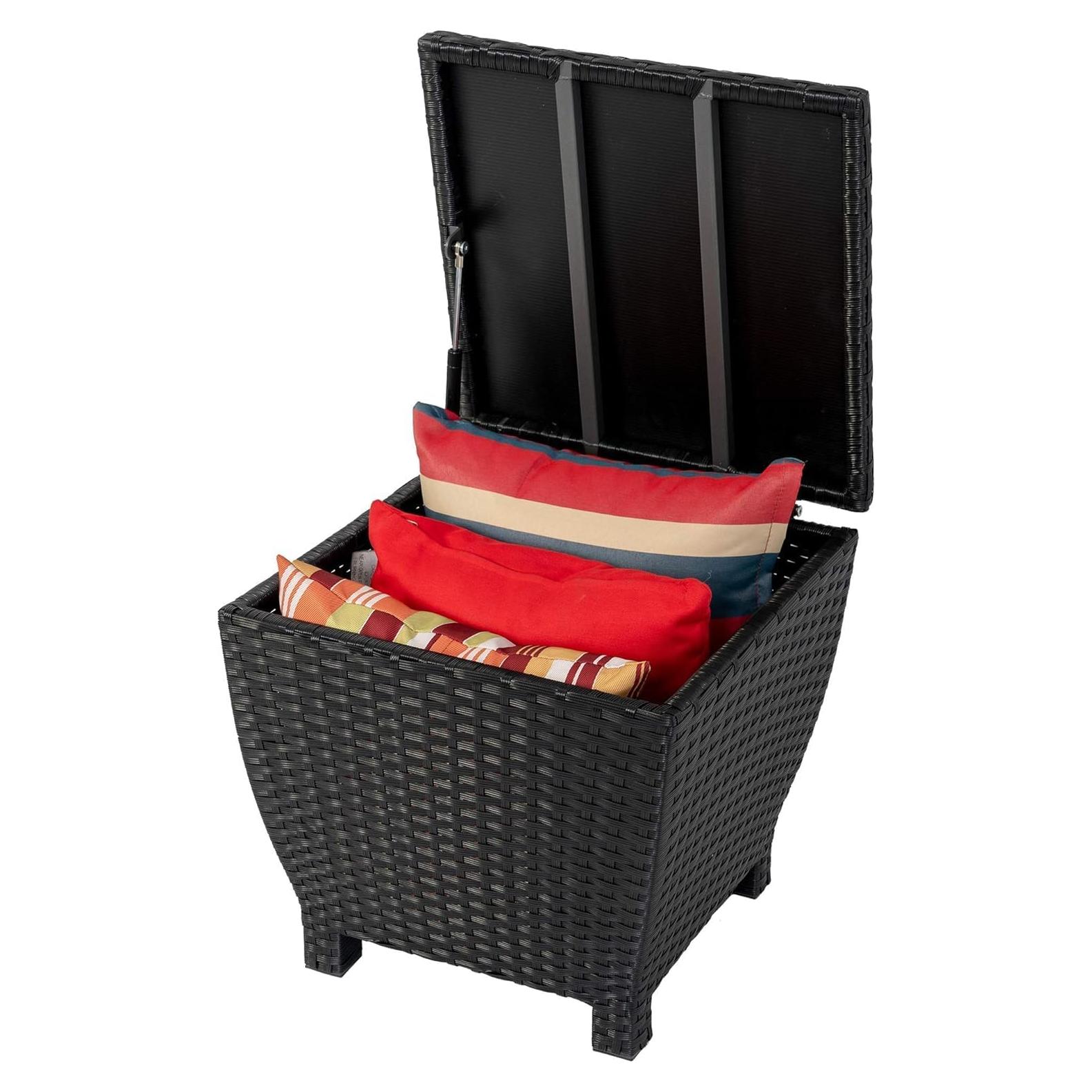 Caja de Almacenamiento Exterior Sundale 49.21L Negra con Tapa