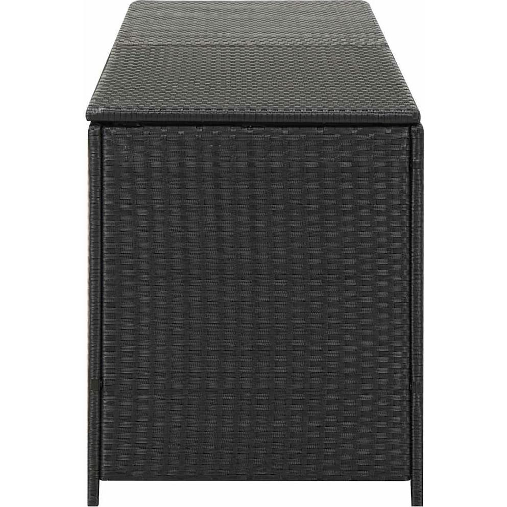 Cofre de Almacenamiento Exterior vidaXL 500L Ratán Sintético Negro
