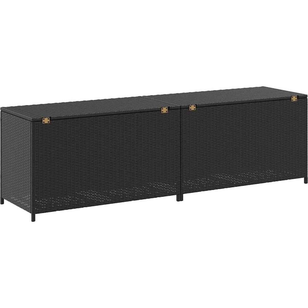 Cofre de Almacenamiento Exterior vidaXL 500L Ratán Sintético Negro