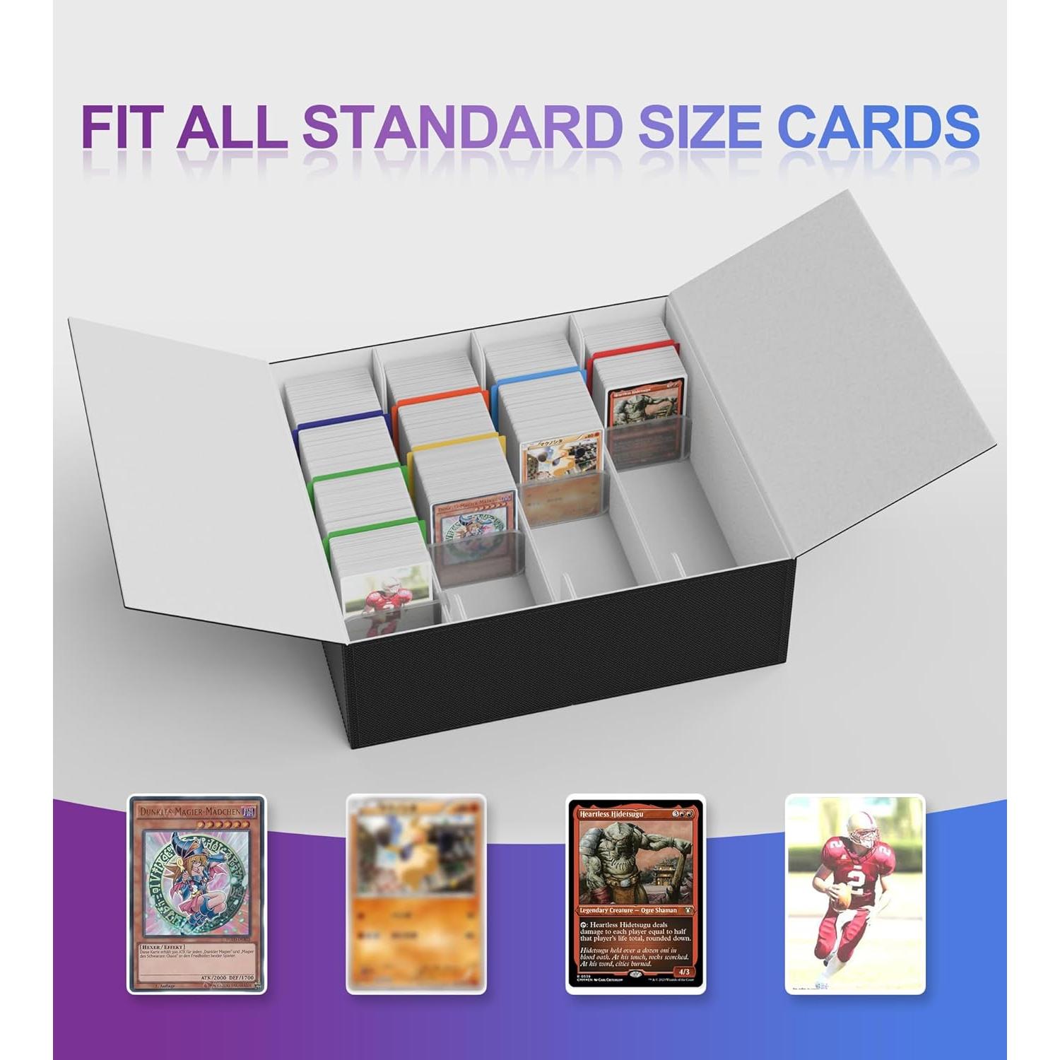 Caja de Almacenamiento de Cartas NEWLOOP 3500+ Gris Cuero 4-Filas