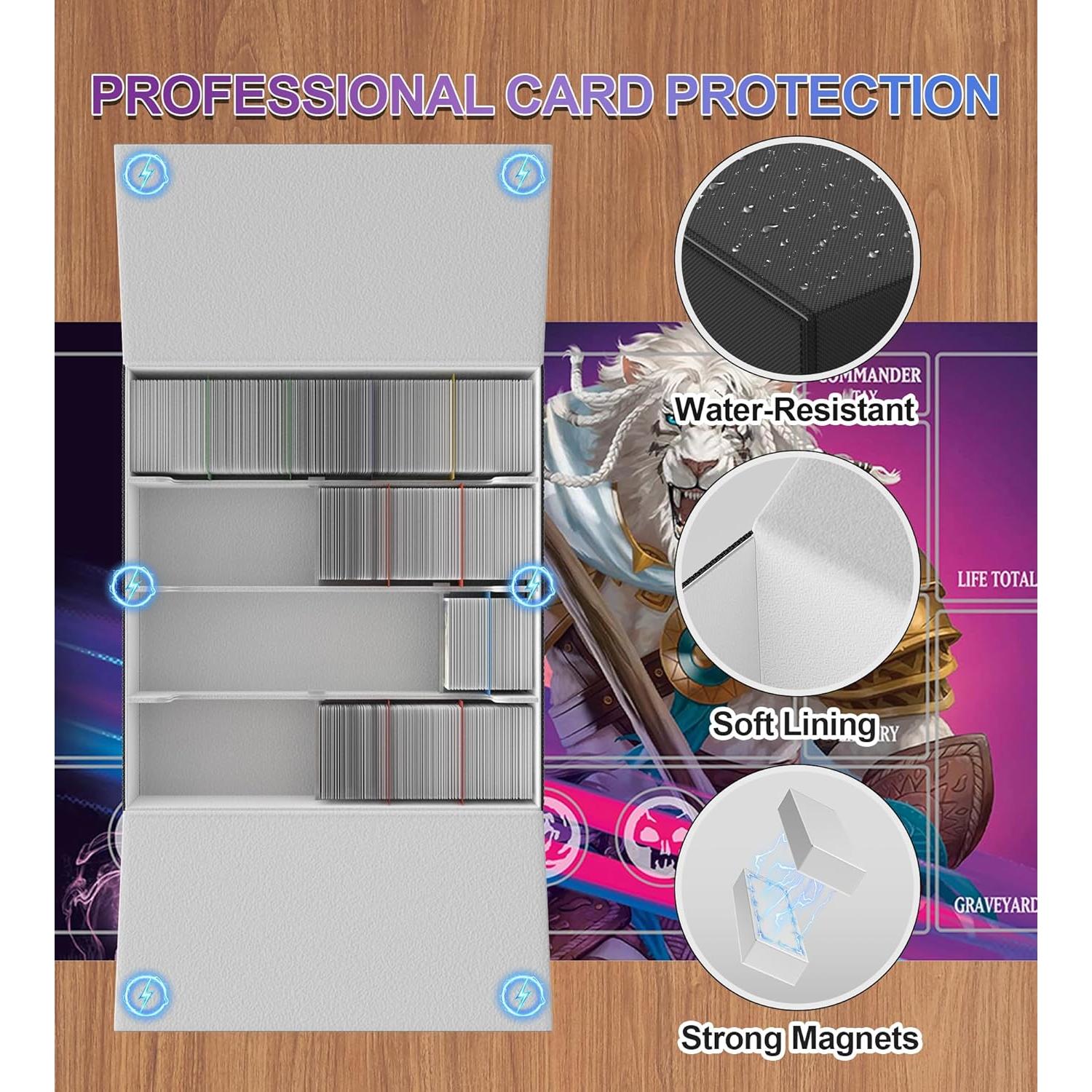 Caja de Almacenamiento de Cartas NEWLOOP 3500+ Gris Cuero 4-Filas