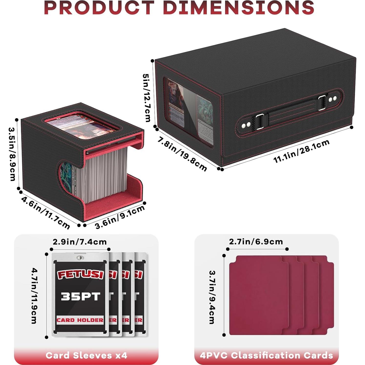 Caja de Barajas MTG FETUSI 4 en 1 para 400+ Cartas