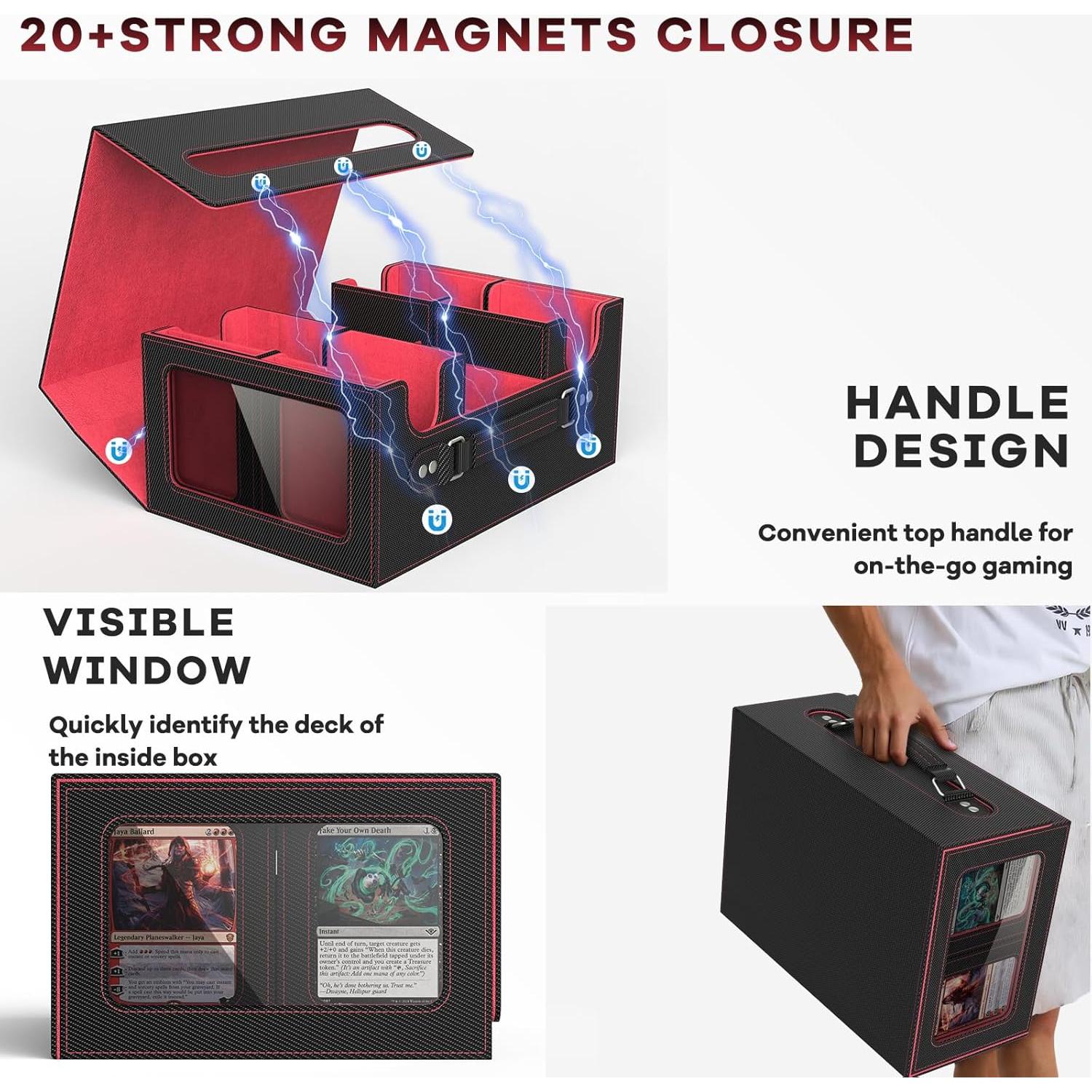 Caja de Barajas MTG FETUSI 4 en 1 para 400+ Cartas