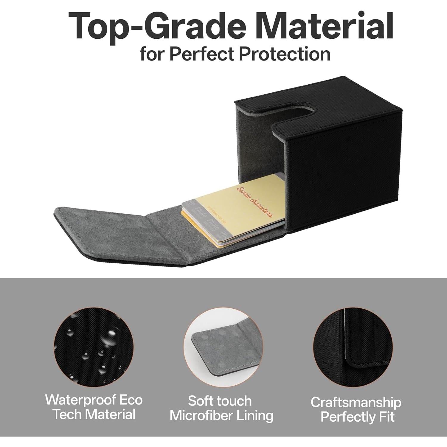 Caja de Almacenamiento KKTROVE para 100+ Cartas - Negro