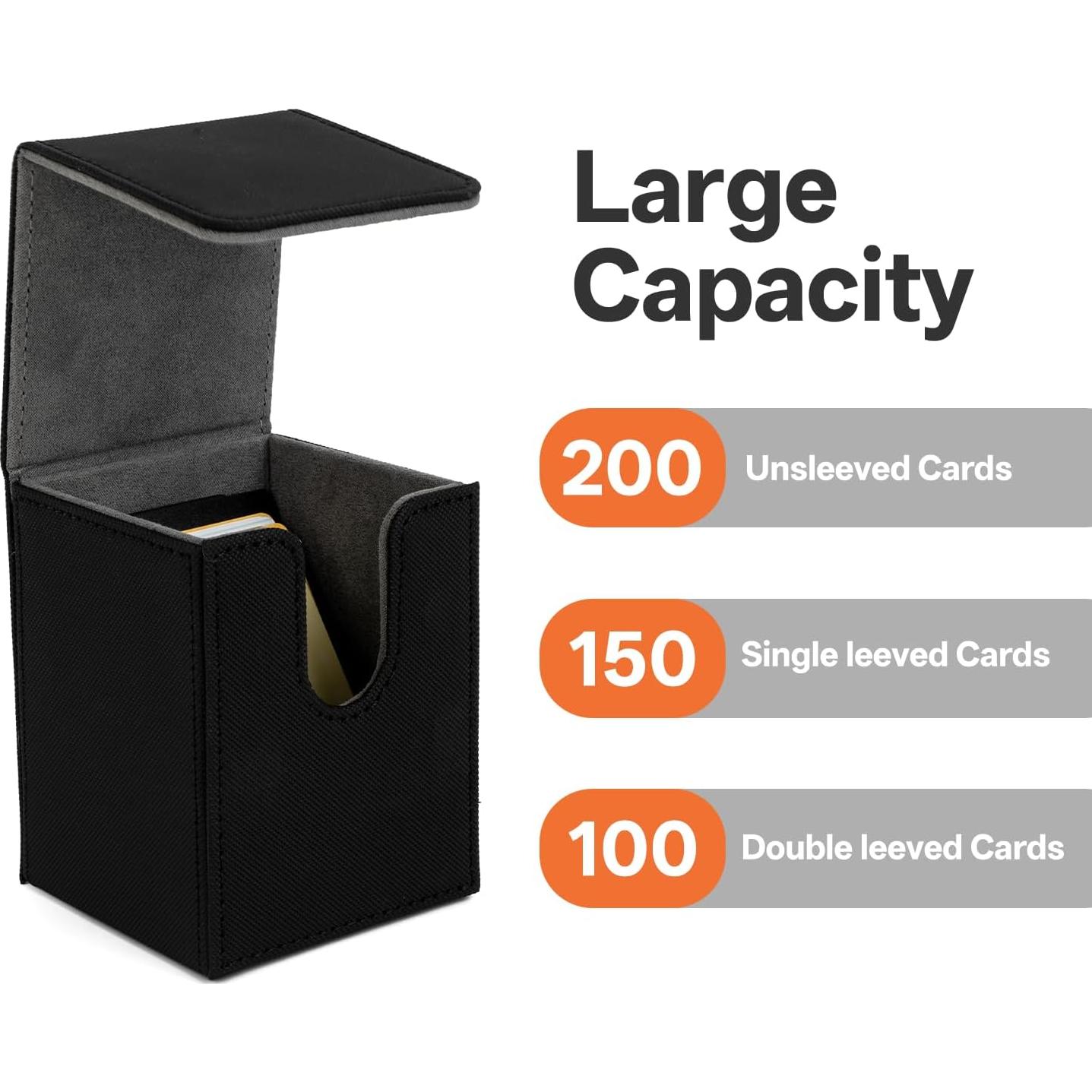 Caja de Almacenamiento KKTROVE para 100+ Cartas - Negro