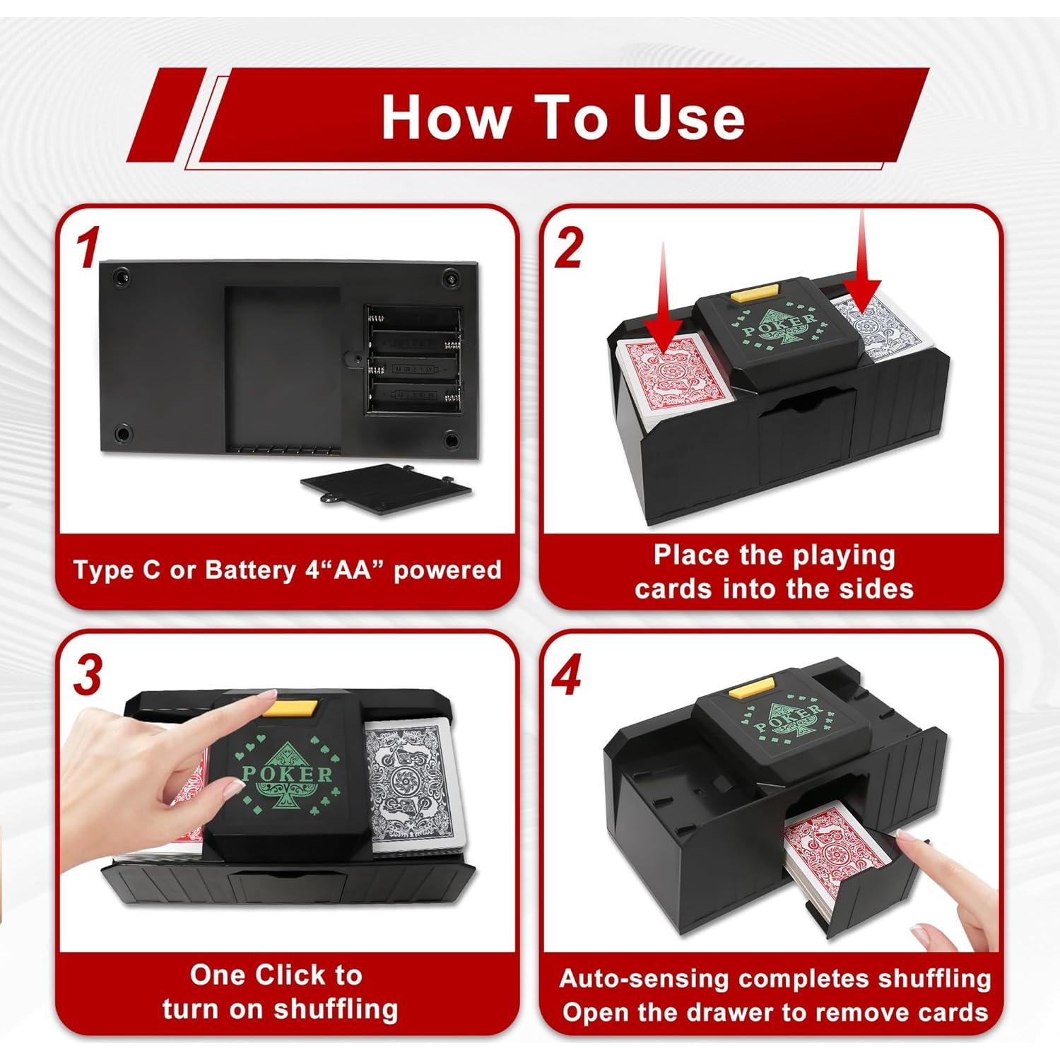 Barajador Automático FONBEAR 2 Barajas Silencioso USB