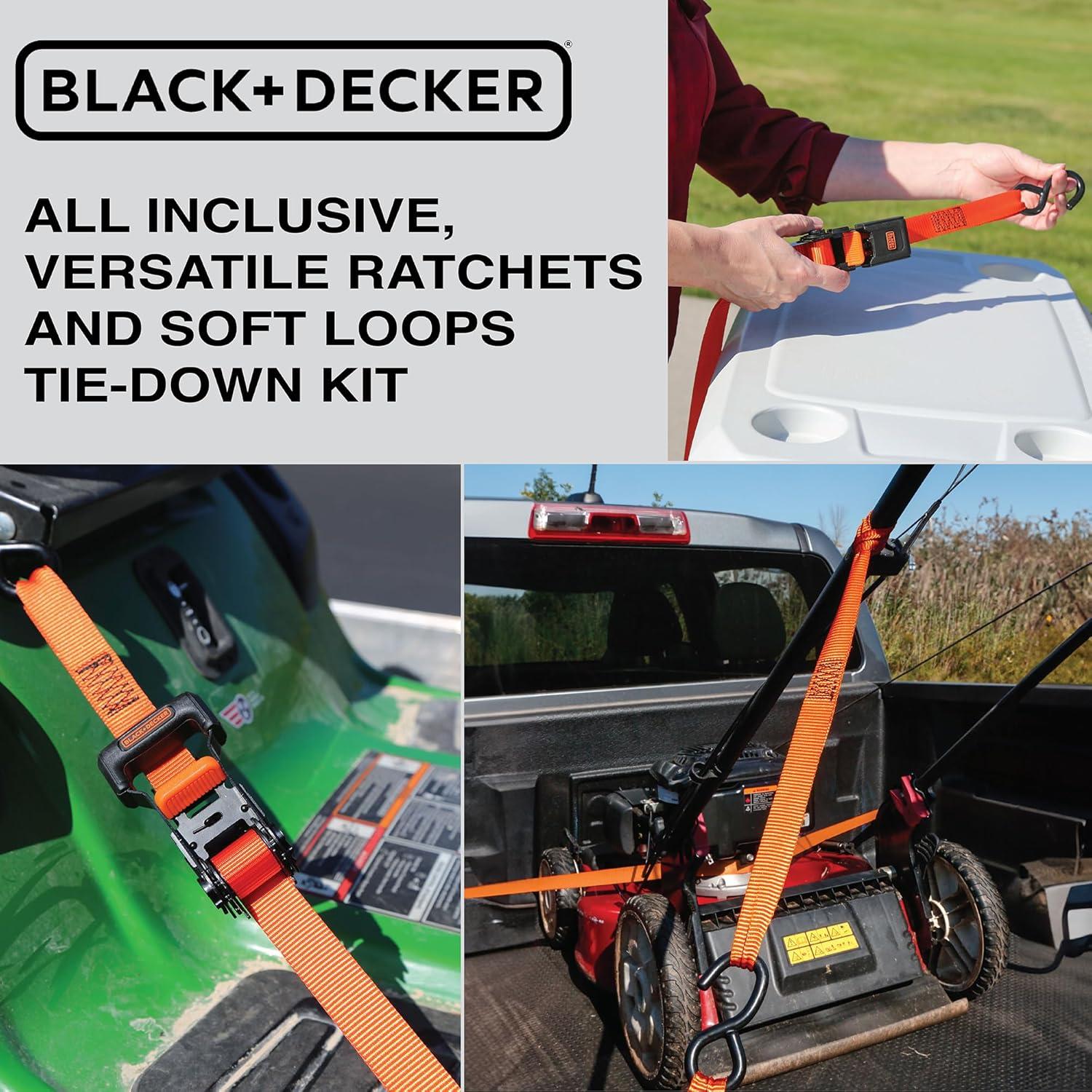 Kit de 8 Piezas de Correas de Trinquete BLACK+DECKER BDX1021