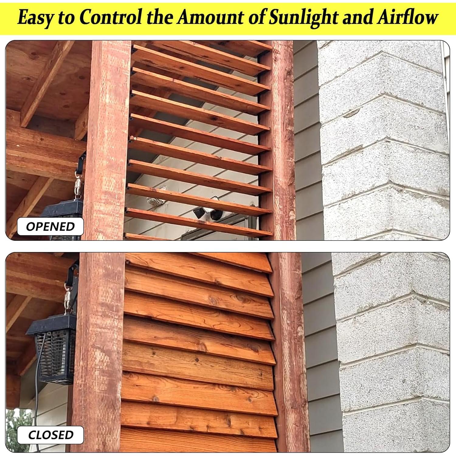 Kit de Soportes de Louvers UriMaxa para Pérgola Negra 1.35kg