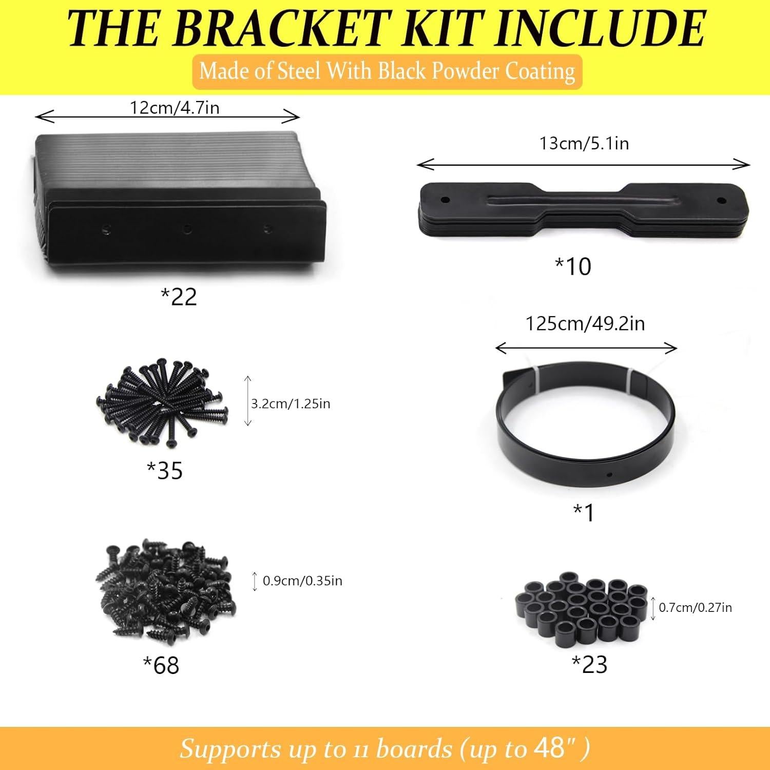 Kit de Soportes de Louvers UriMaxa para Pérgola Negra 1.35kg