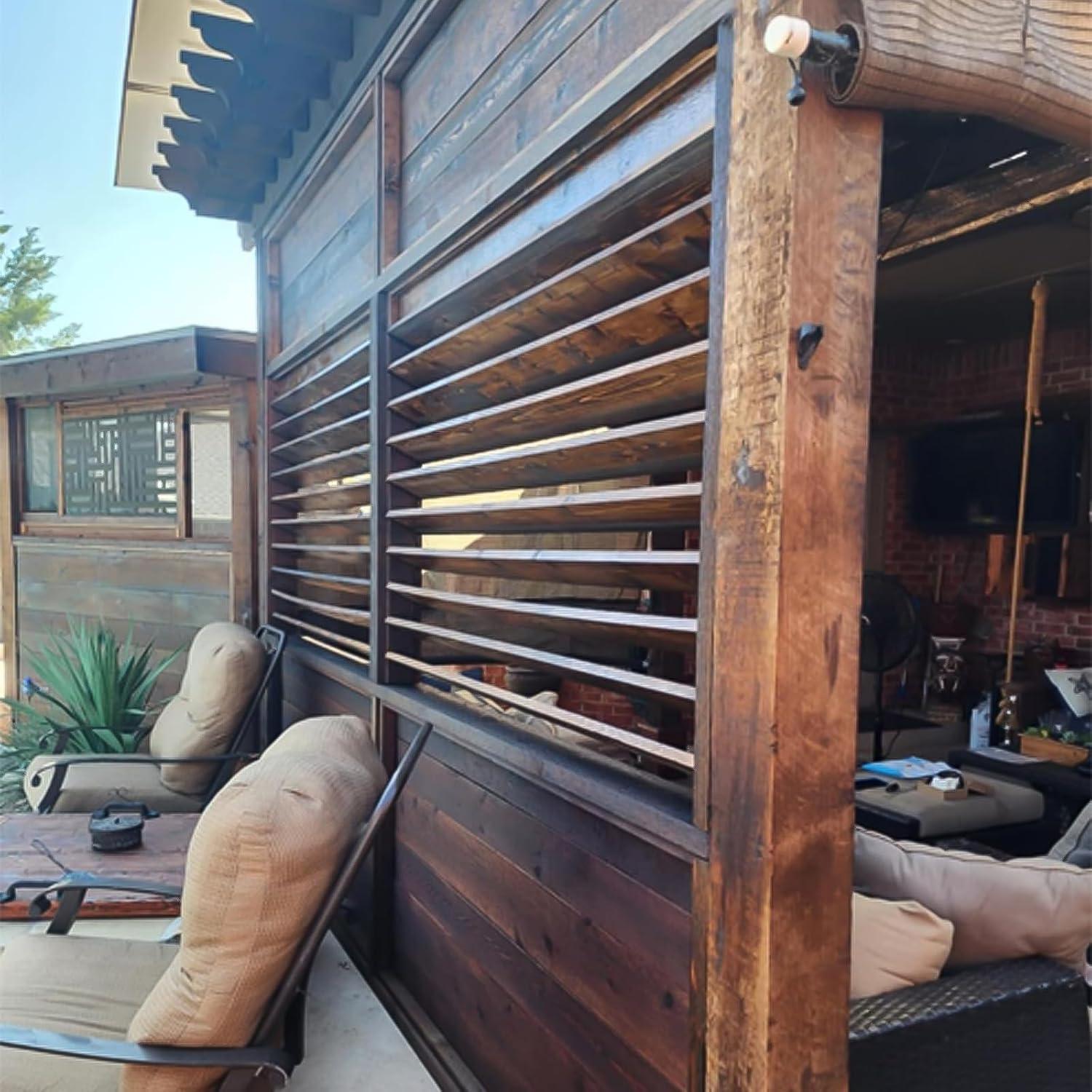 Kit de Soportes de Louvers UriMaxa para Pérgola Negra 1.35kg