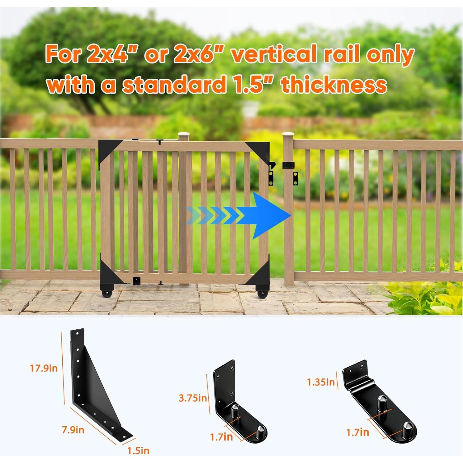 Kit de Hardware para Puerta Deslizante Hoeine - Acero Negro